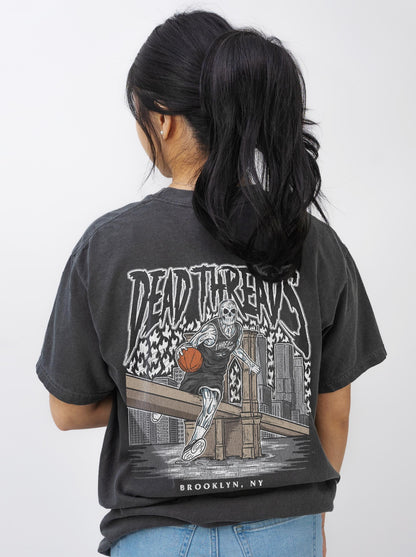 BROOKLYN BASKETBALL - “3 SKULL” PREMIUM T - SHIRT – T-Shirt – Dead Threads Apparel
