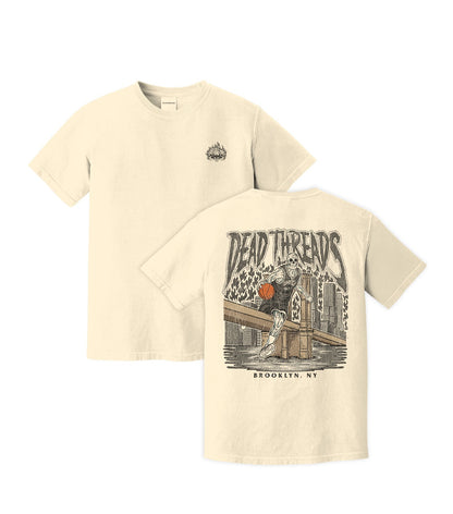 BROOKLYN BASKETBALL - “3 SKULL” PREMIUM T - SHIRT – T-Shirt – Dead Threads Apparel