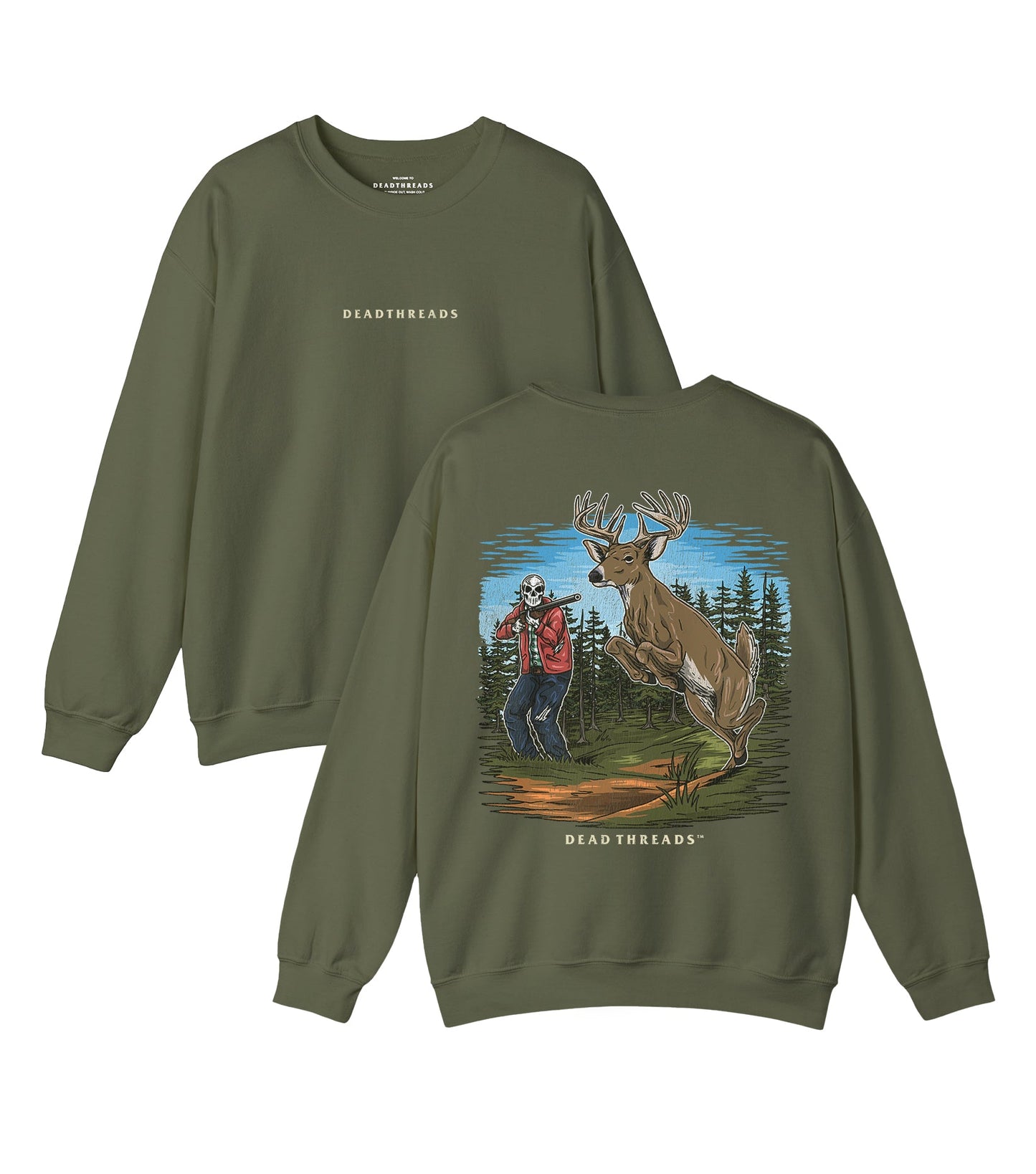 BUCK STOPS HERE - “DT ESSENTIAL" CREWNECK SWEATSHIRT – Sweatshirt – Dead Threads Apparel