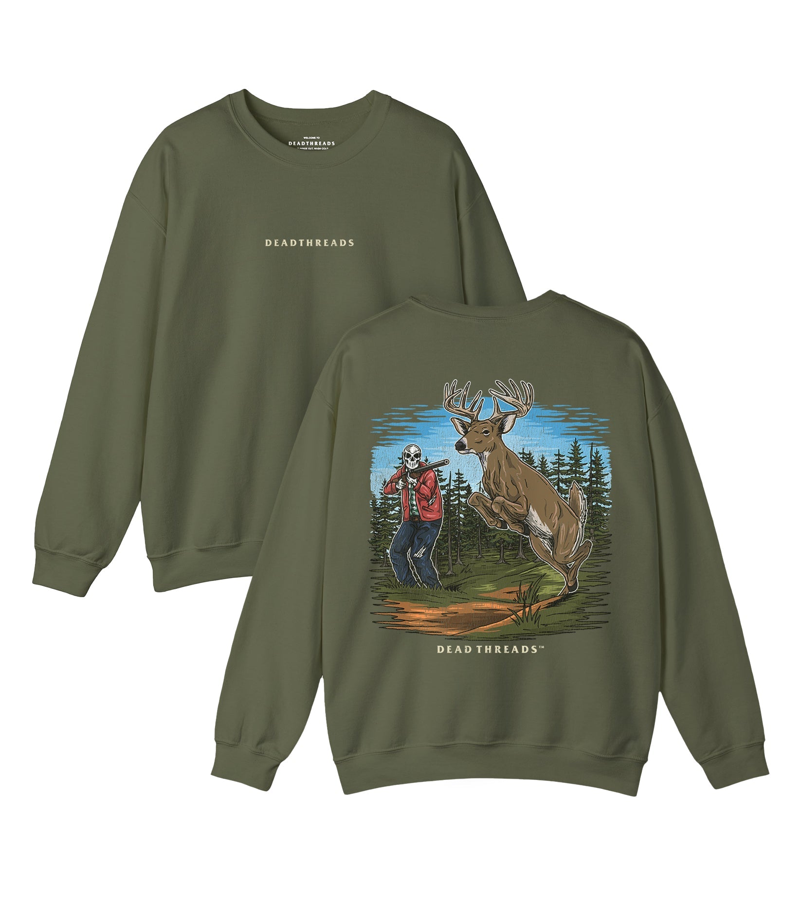 BUCK STOPS HERE - “DT ESSENTIAL" CREWNECK SWEATSHIRT – Sweatshirt – Dead Threads Apparel