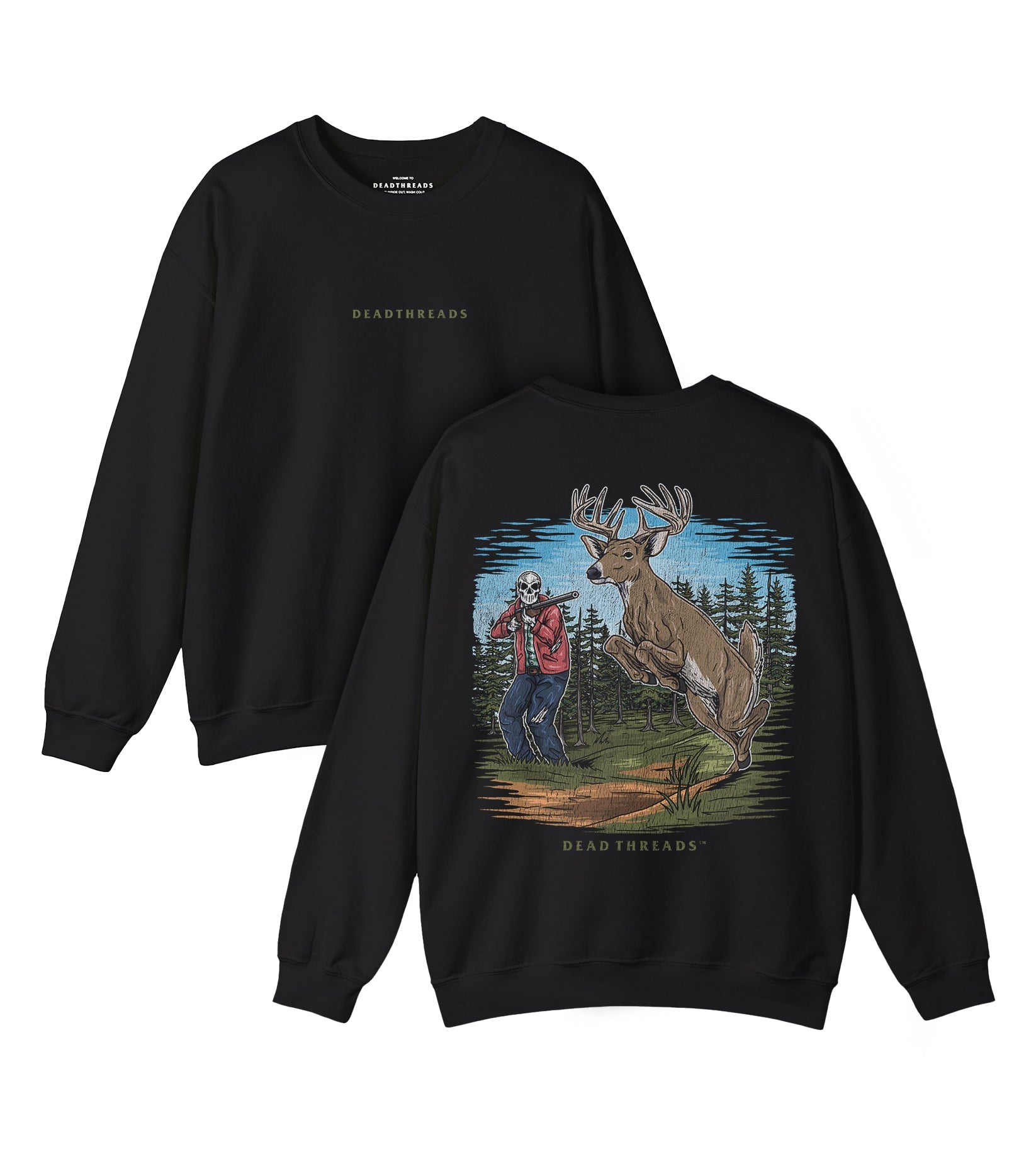 BUCK STOPS HERE - “DT ESSENTIAL" CREWNECK SWEATSHIRT – Sweatshirt – Dead Threads Apparel