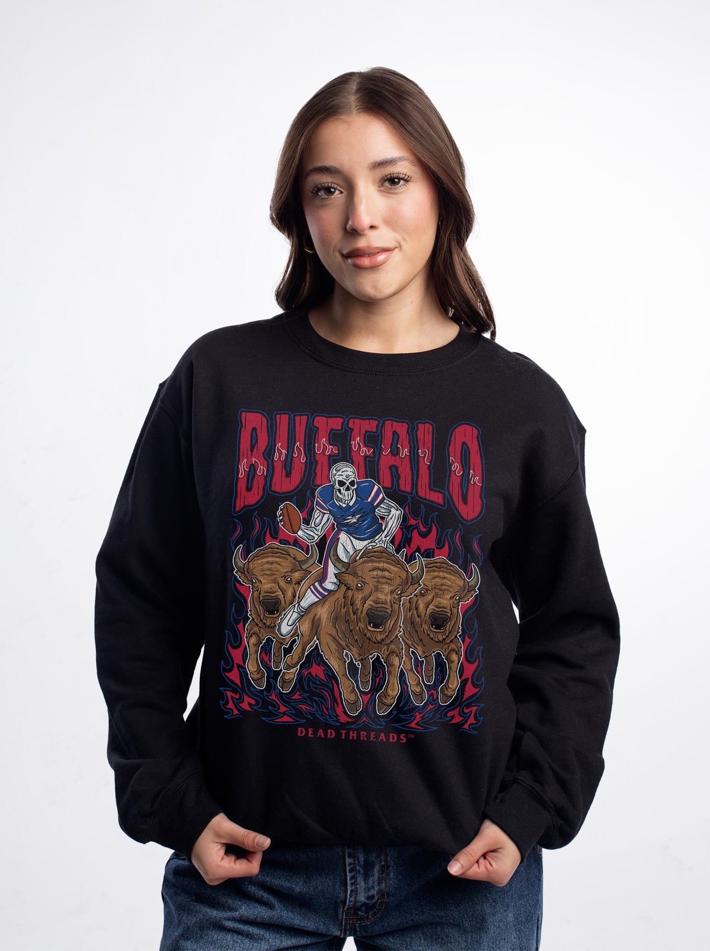 BUFFALO FOOTBALL v1 CREWNECK SWEATSHIRT – Sweatshirt – Dead Threads Apparel