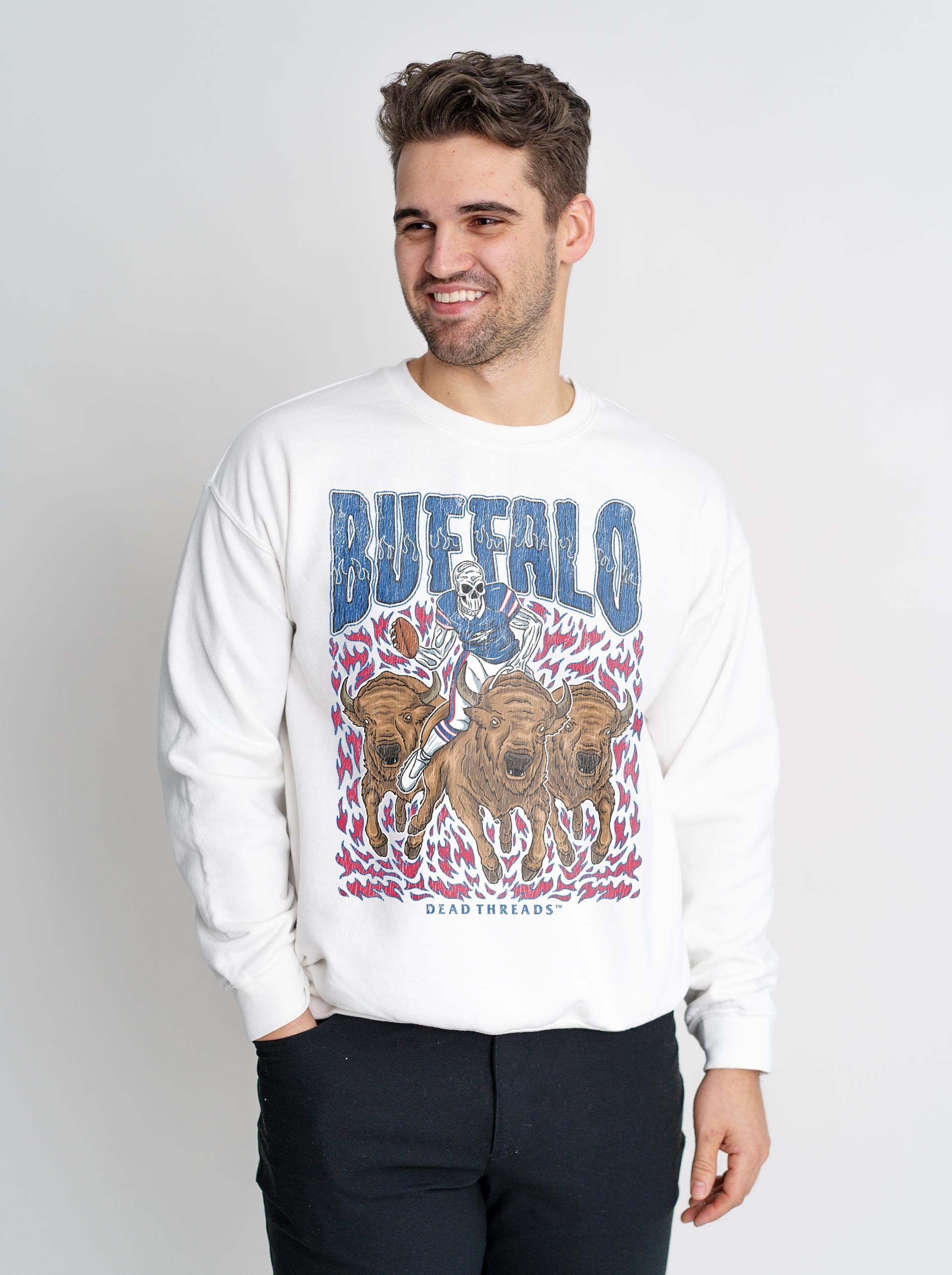 BUFFALO FOOTBALL v1 CREWNECK SWEATSHIRT – Sweatshirt – Dead Threads Apparel