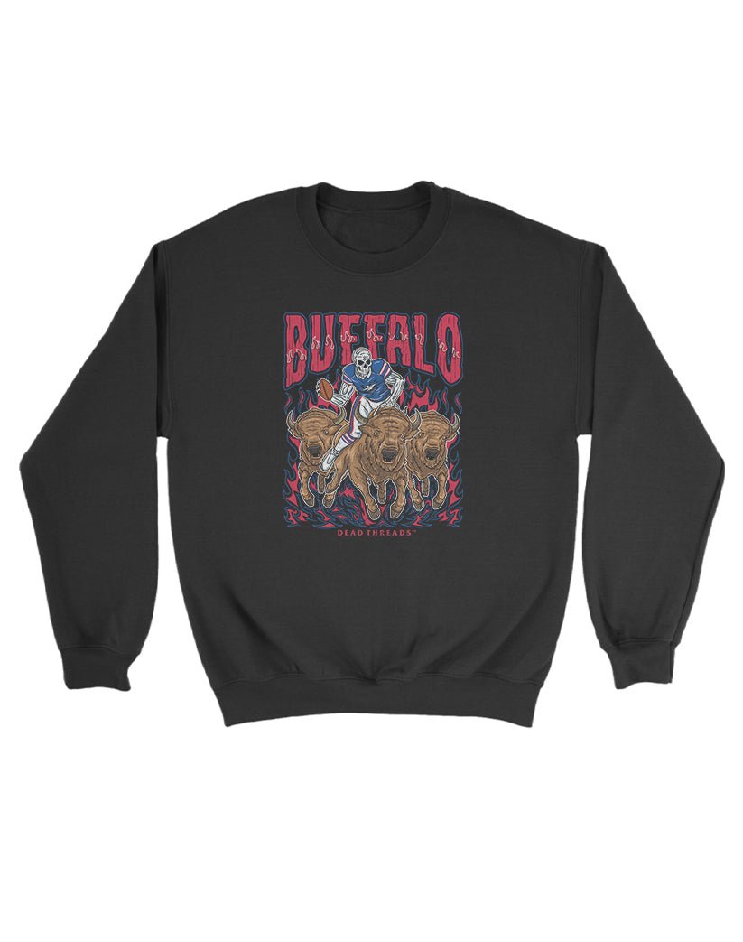 BUFFALO FOOTBALL v1 KIDS CREWNECK SWEATSHIRT – Kids clothes – Dead Threads Apparel