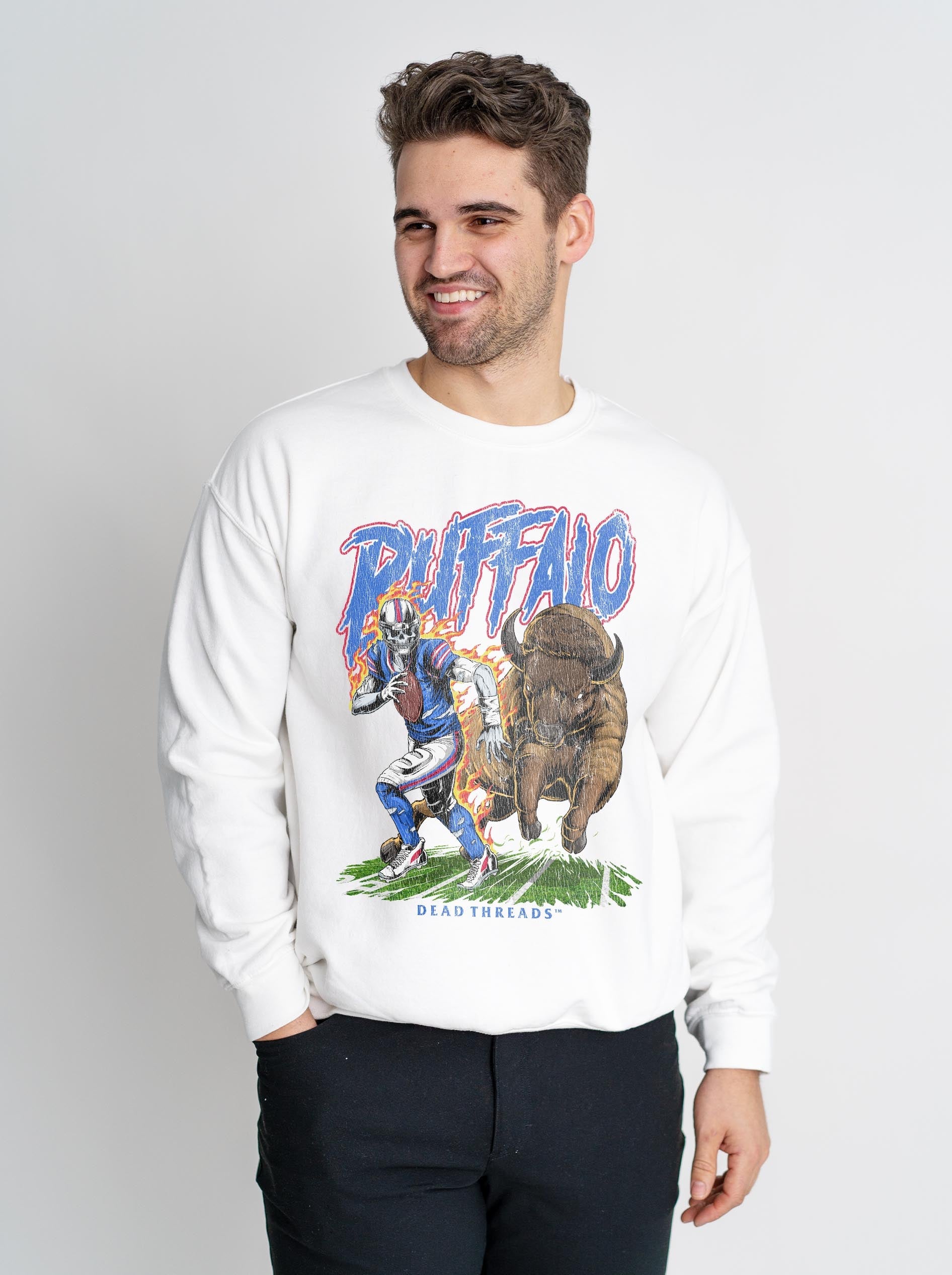 BUFFALO FOOTBALL v2 CREWNECK SWEATSHIRT – Sweatshirt – Dead Threads Apparel