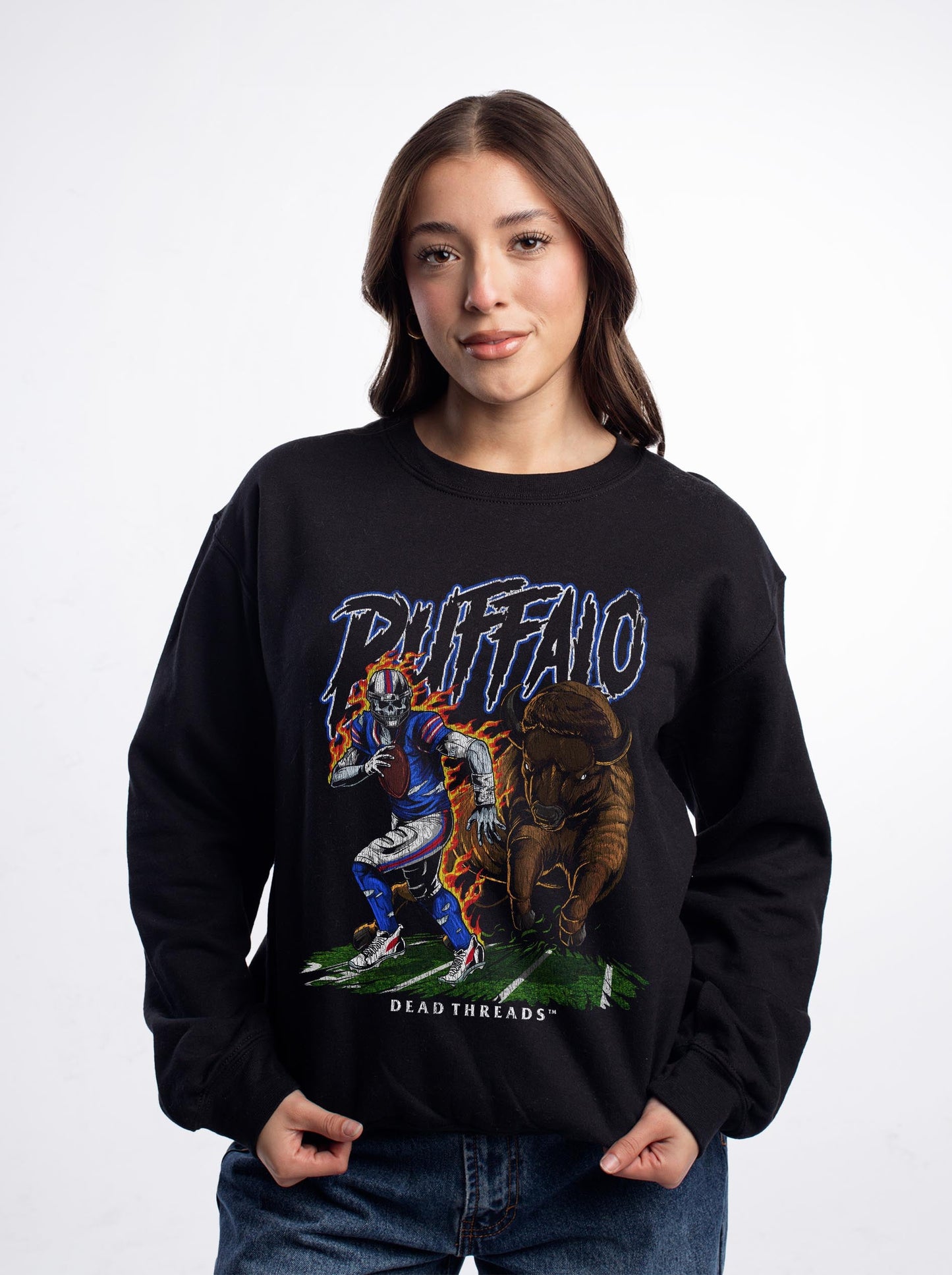 BUFFALO FOOTBALL v2 CREWNECK SWEATSHIRT – Sweatshirt – Dead Threads Apparel