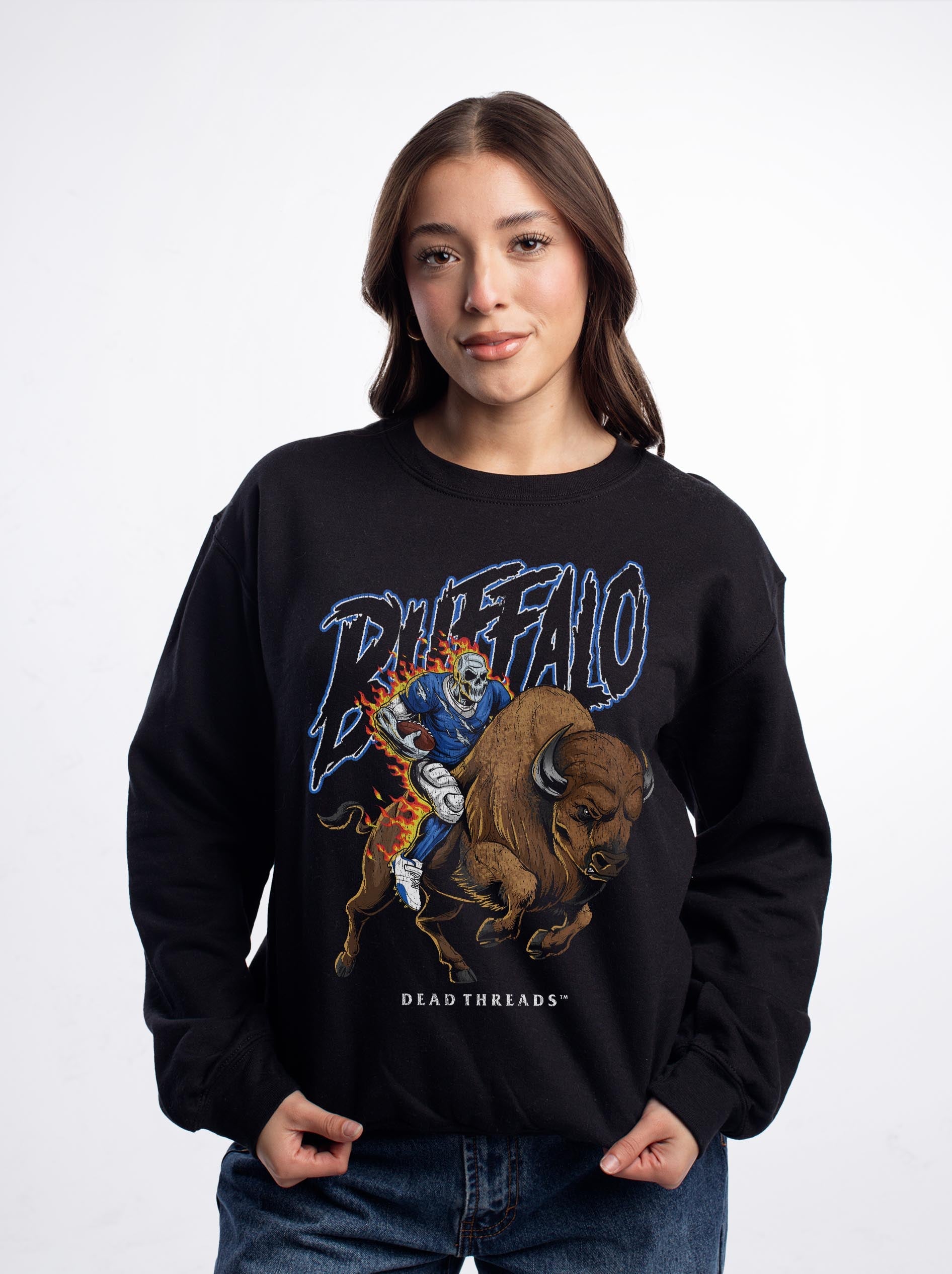 BUFFALO FOOTBALL v3 CREWNECK SWEATSHIRT – Sweatshirt – Dead Threads Apparel