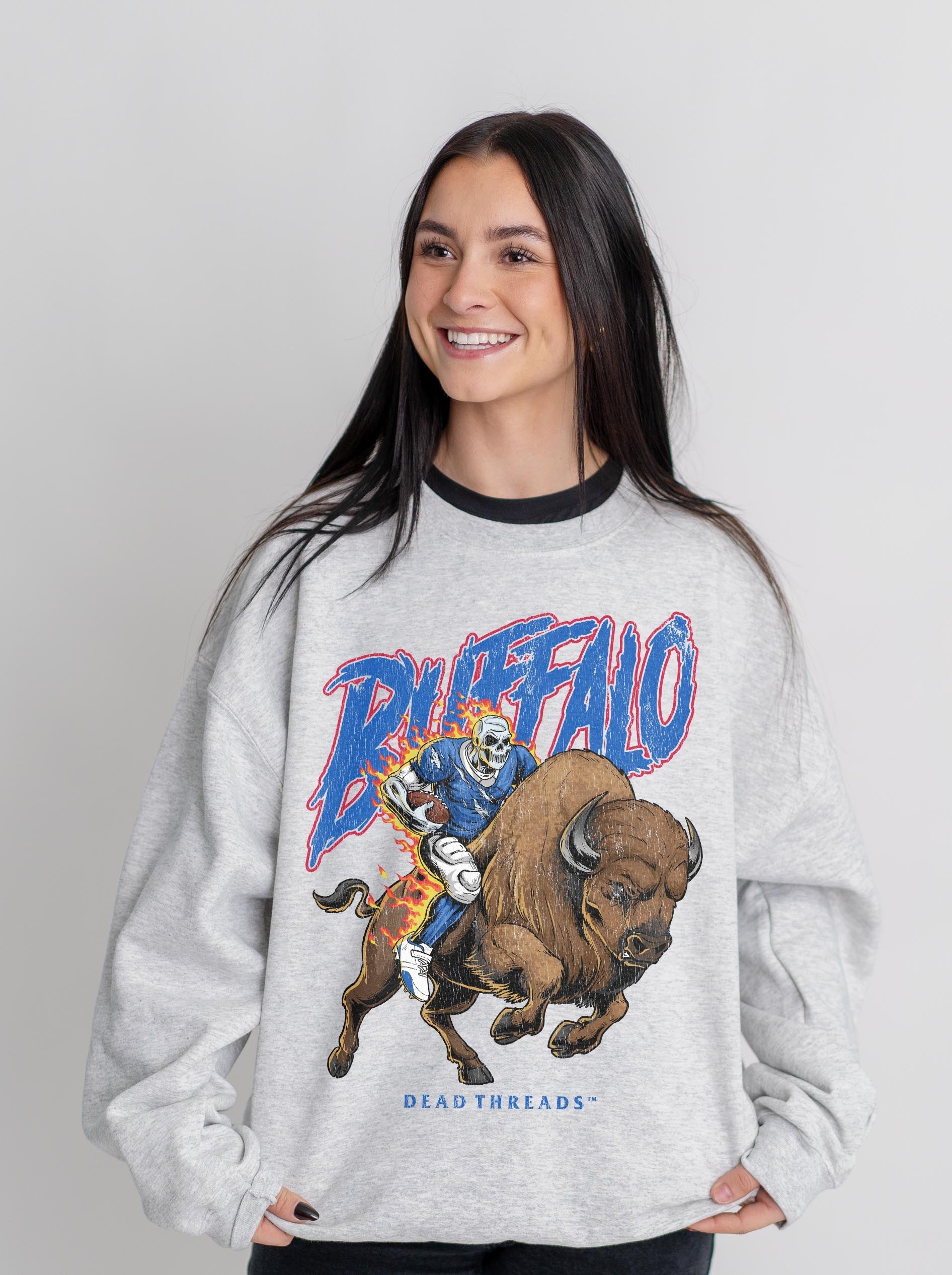 BUFFALO FOOTBALL v3 CREWNECK SWEATSHIRT – Sweatshirt – Dead Threads Apparel