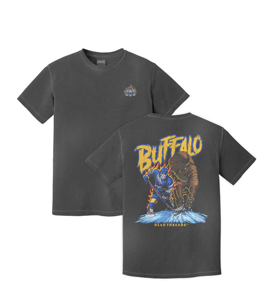 BUFFALO HOCKEY - “3 SKULL” PREMIUM T - SHIRT – T-Shirt – Dead Threads Apparel