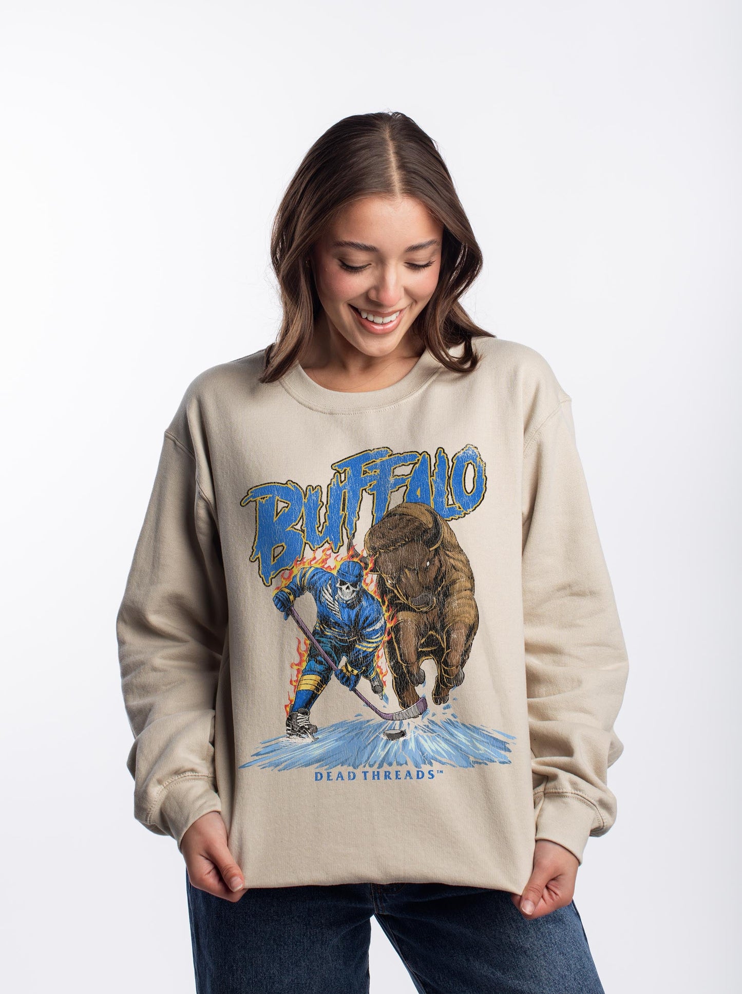 BUFFALO HOCKEY CREWNECK SWEATSHIRT – Sweatshirt – Dead Threads Apparel