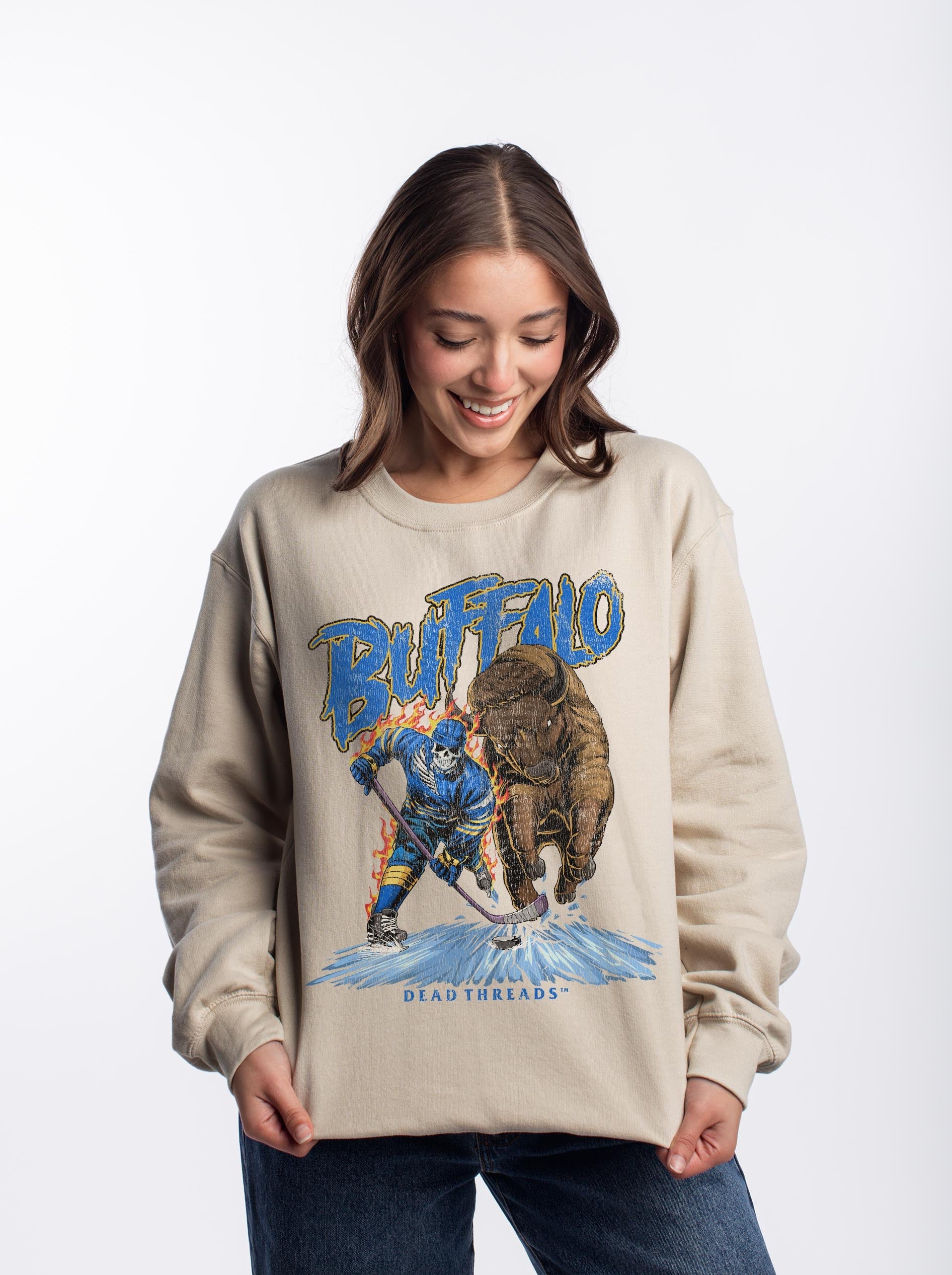 BUFFALO HOCKEY CREWNECK SWEATSHIRT – Sweatshirt – Dead Threads Apparel