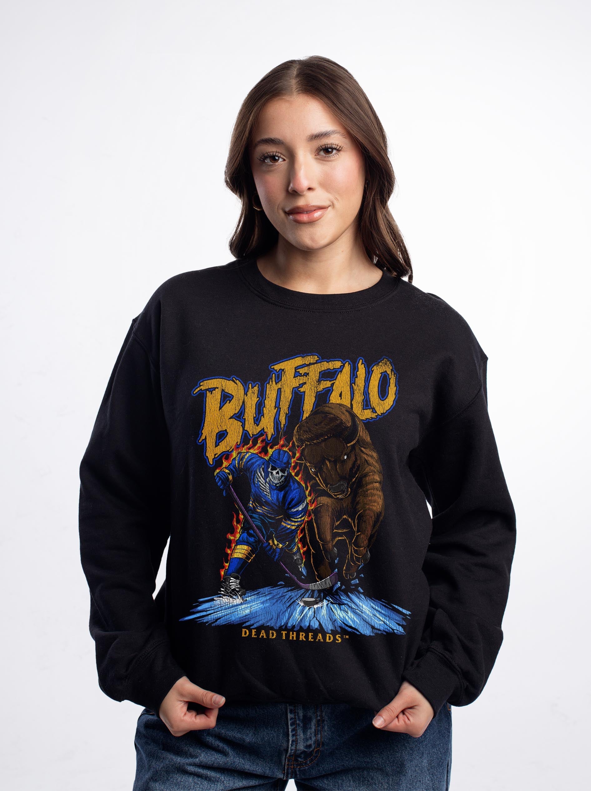 BUFFALO HOCKEY CREWNECK SWEATSHIRT – Sweatshirt – Dead Threads Apparel