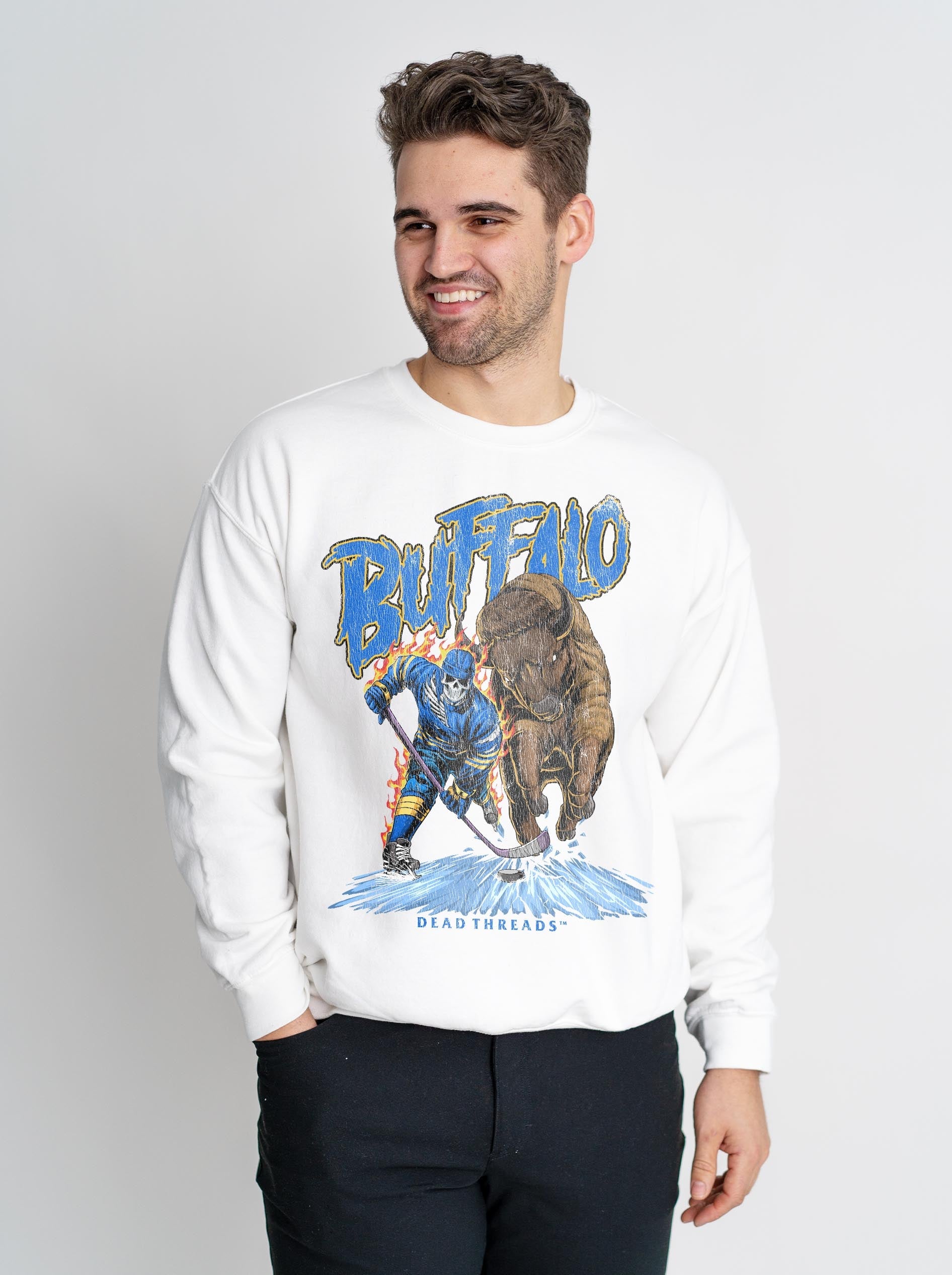 BUFFALO HOCKEY CREWNECK SWEATSHIRT – Sweatshirt – Dead Threads Apparel