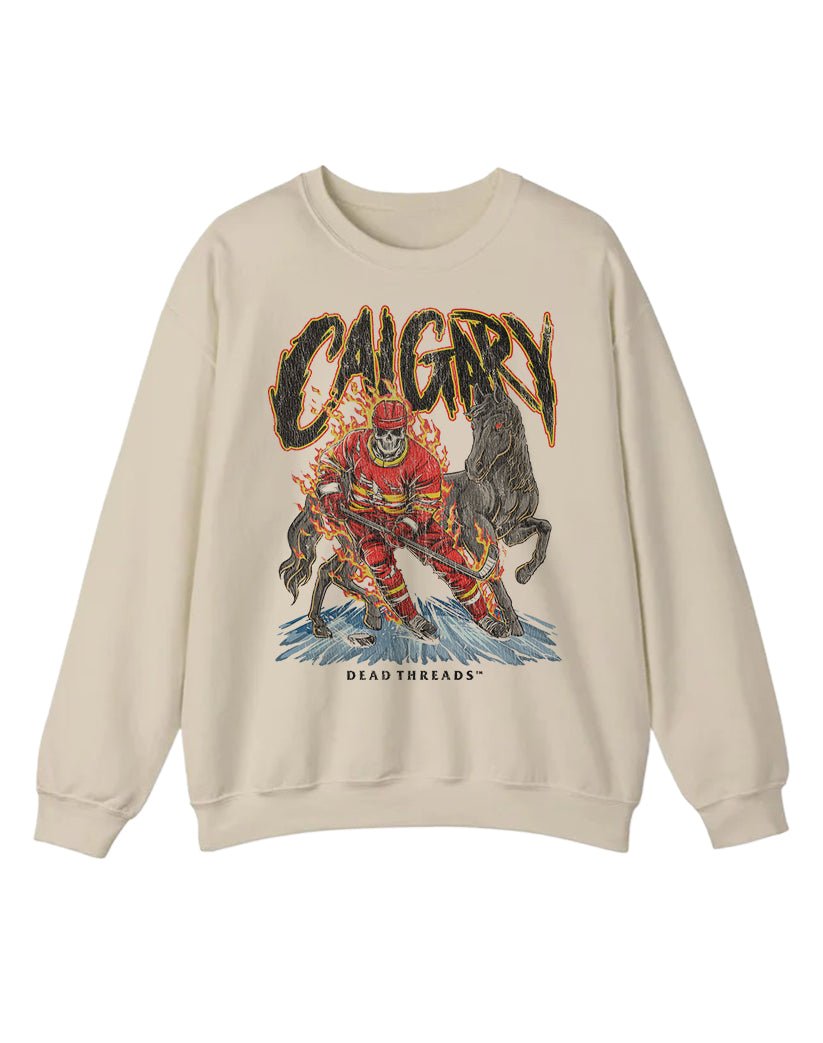 CALGARY HOCKEY CREWNECK SWEATSHIRT – Sweatshirt – Dead Threads Apparel