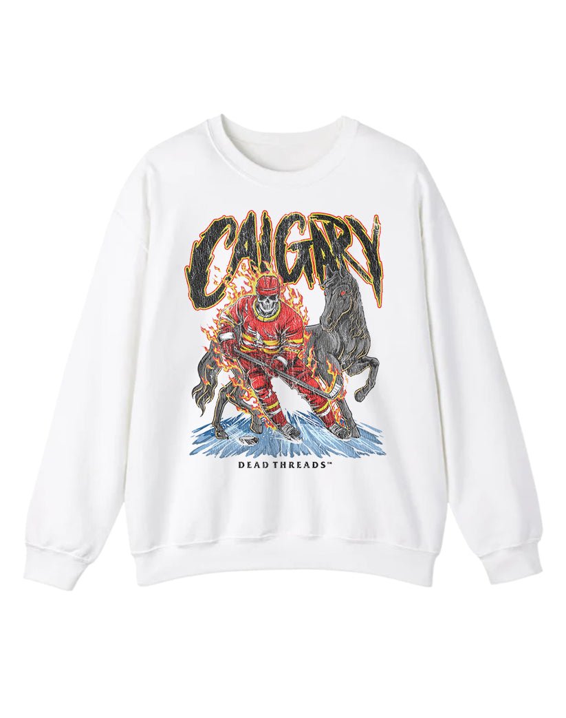 CALGARY HOCKEY CREWNECK SWEATSHIRT – Sweatshirt – Dead Threads Apparel