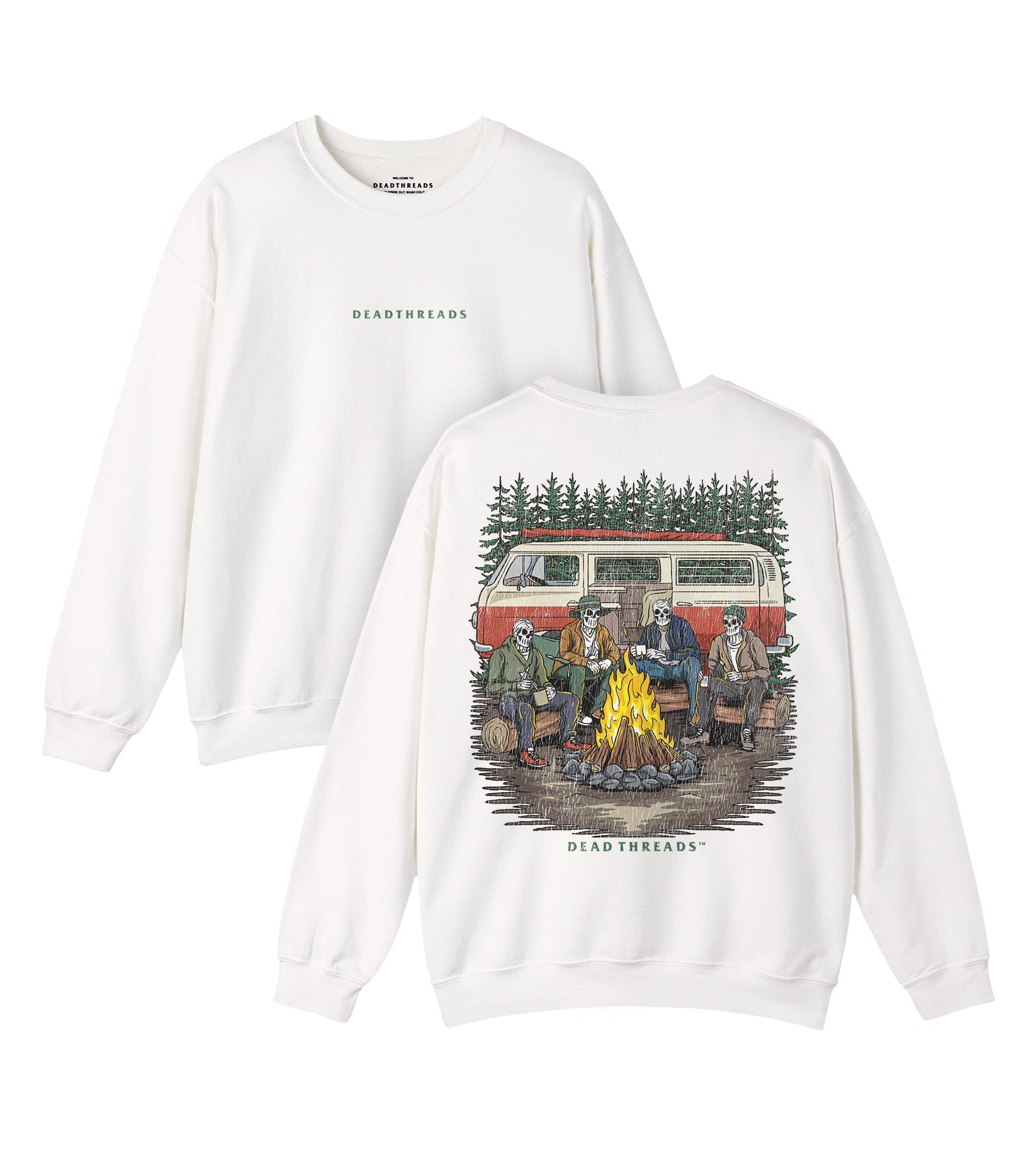 CAMPING IS IN TENTS - “DT ESSENTIAL" CREWNECK SWEATSHIRT – Sweatshirt – Dead Threads Apparel