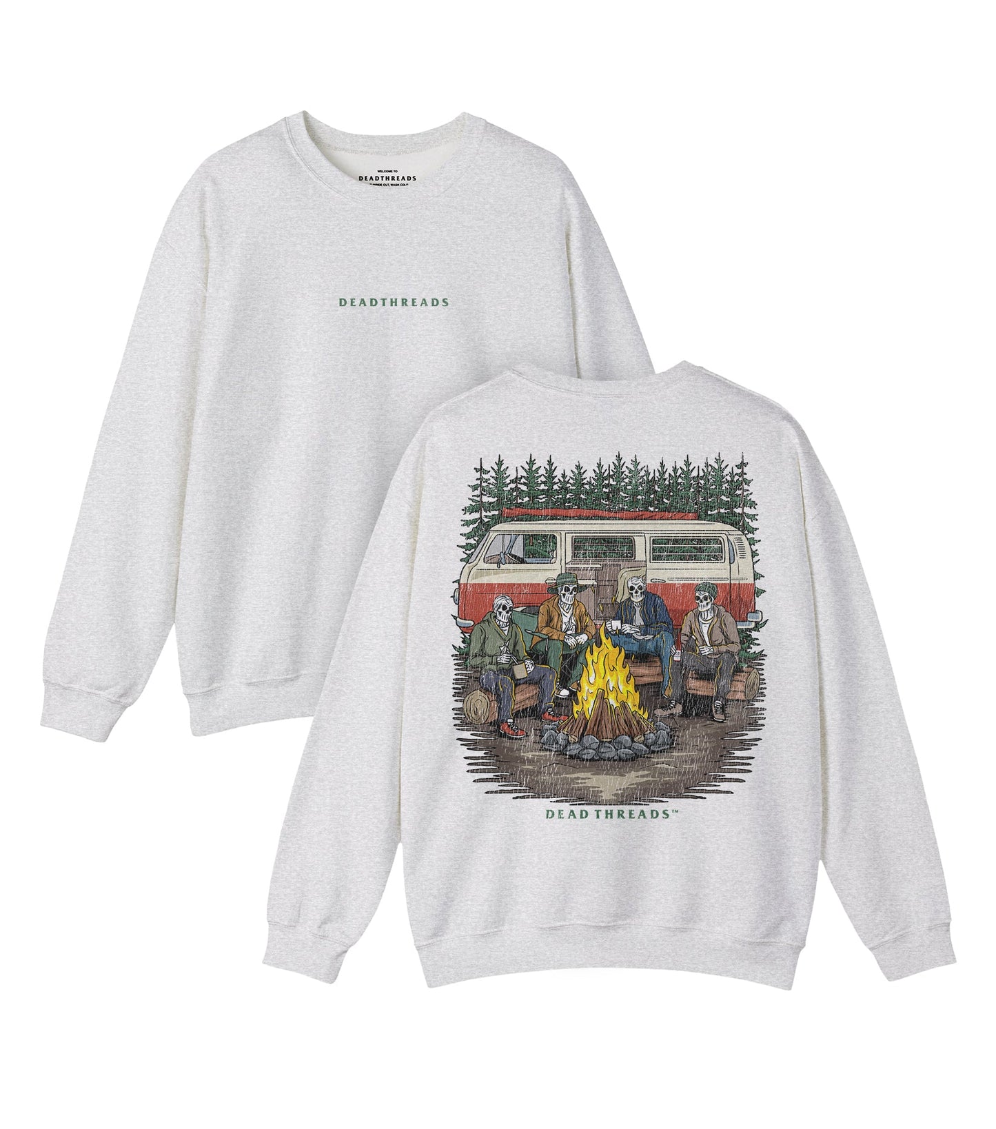 CAMPING IS IN TENTS - “DT ESSENTIAL" CREWNECK SWEATSHIRT – Sweatshirt – Dead Threads Apparel