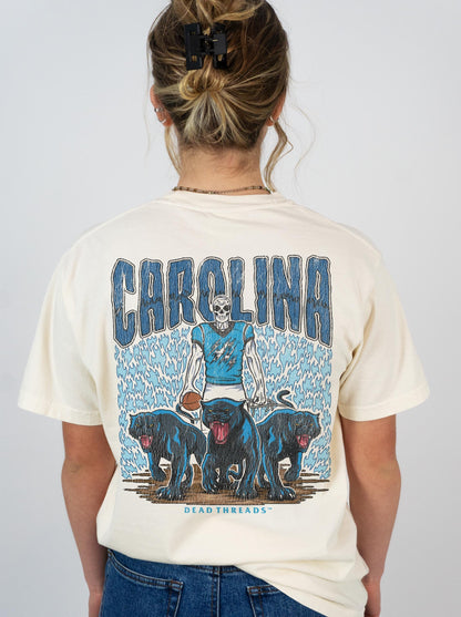 CAROLINA FOOTBALL - “3 SKULL” PREMIUM T - SHIRT – T-Shirt – Dead Threads Apparel