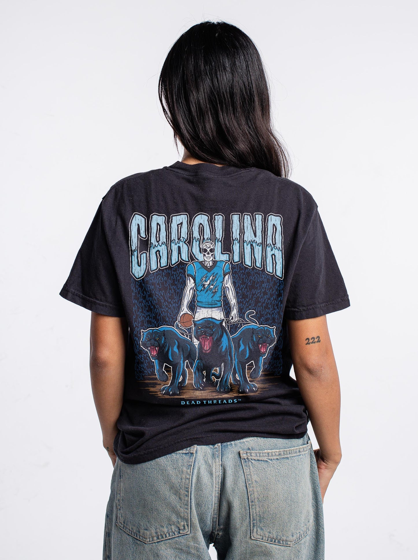 CAROLINA FOOTBALL - “3 SKULL” PREMIUM T - SHIRT – T-Shirt – Dead Threads Apparel