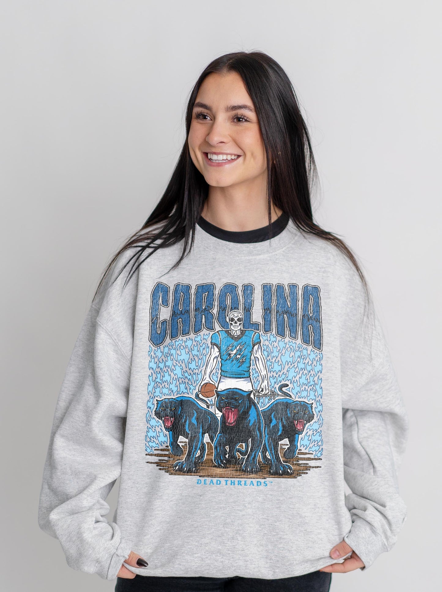 CAROLINA FOOTBALL CREWNECK SWEATSHIRT – Sweatshirt – Dead Threads Apparel