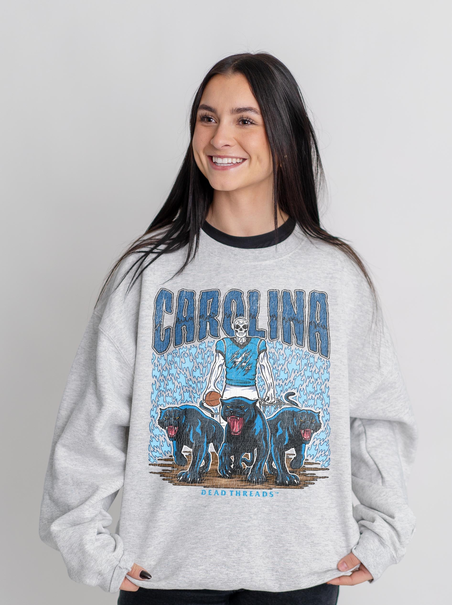 CAROLINA FOOTBALL CREWNECK SWEATSHIRT – Sweatshirt – Dead Threads Apparel