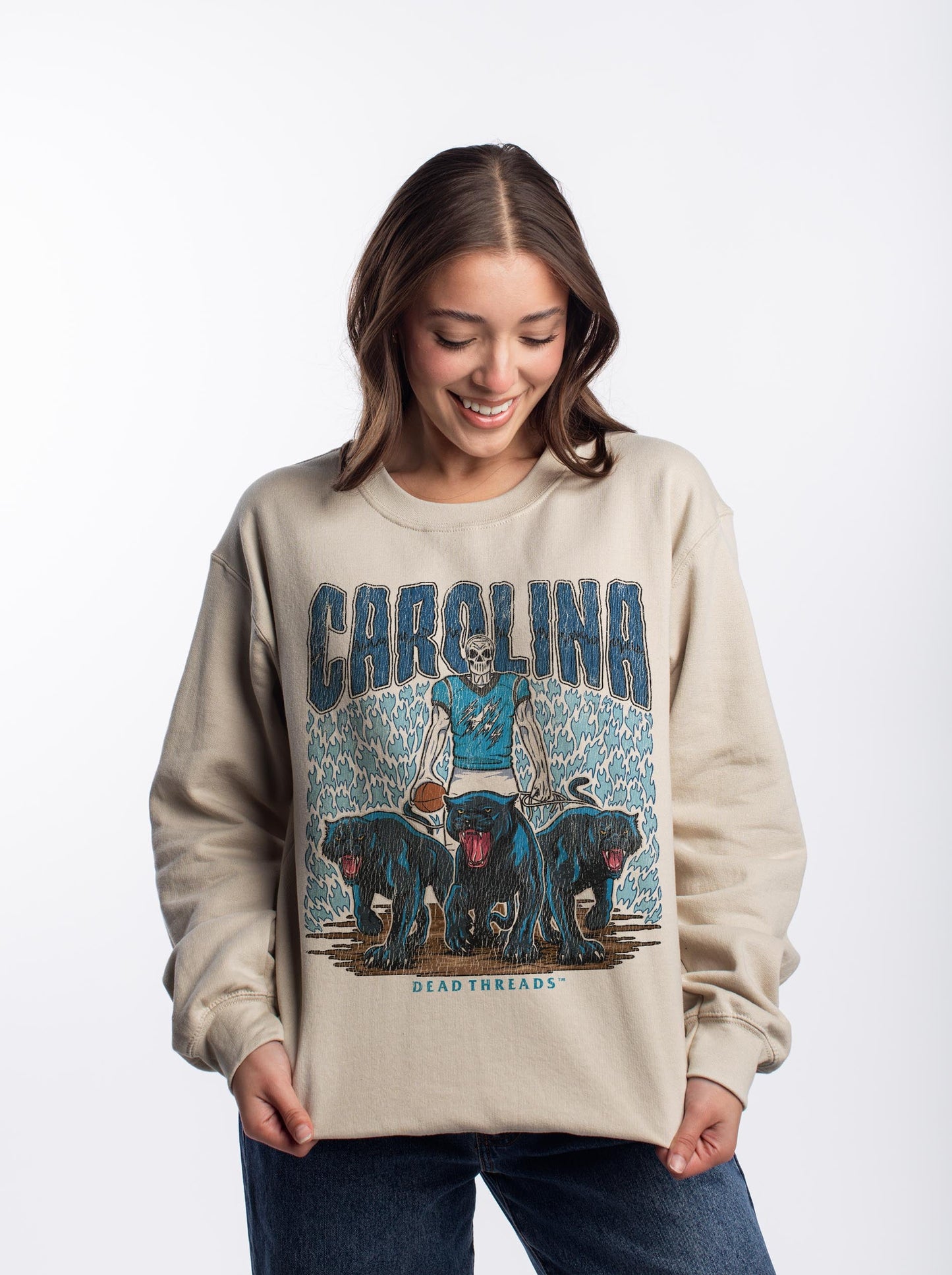 CAROLINA FOOTBALL CREWNECK SWEATSHIRT – Sweatshirt – Dead Threads Apparel