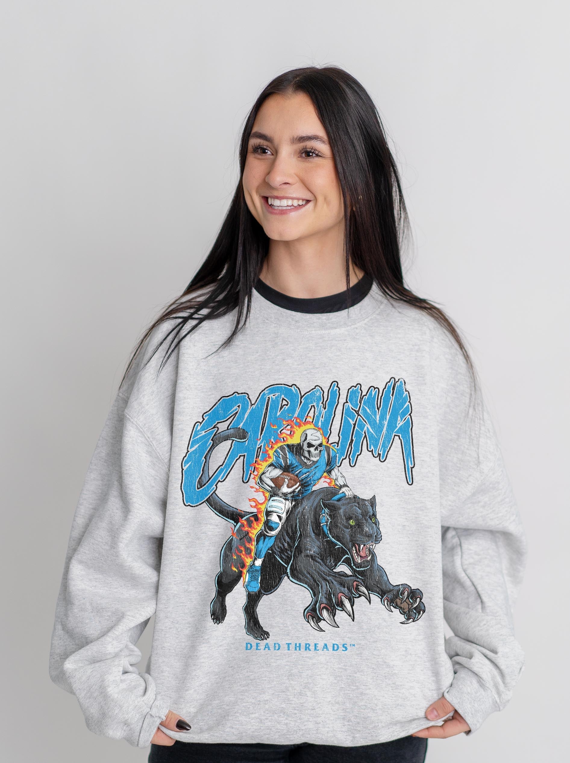 CAROLINA FOOTBALL v2 CREWNECK SWEATSHIRT – Sweatshirt – Dead Threads Apparel