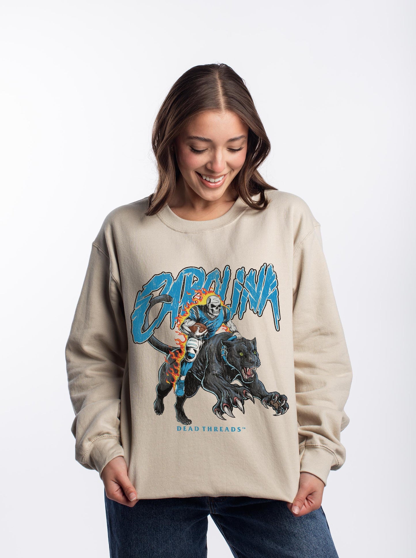 CAROLINA FOOTBALL v2 CREWNECK SWEATSHIRT – Sweatshirt – Dead Threads Apparel