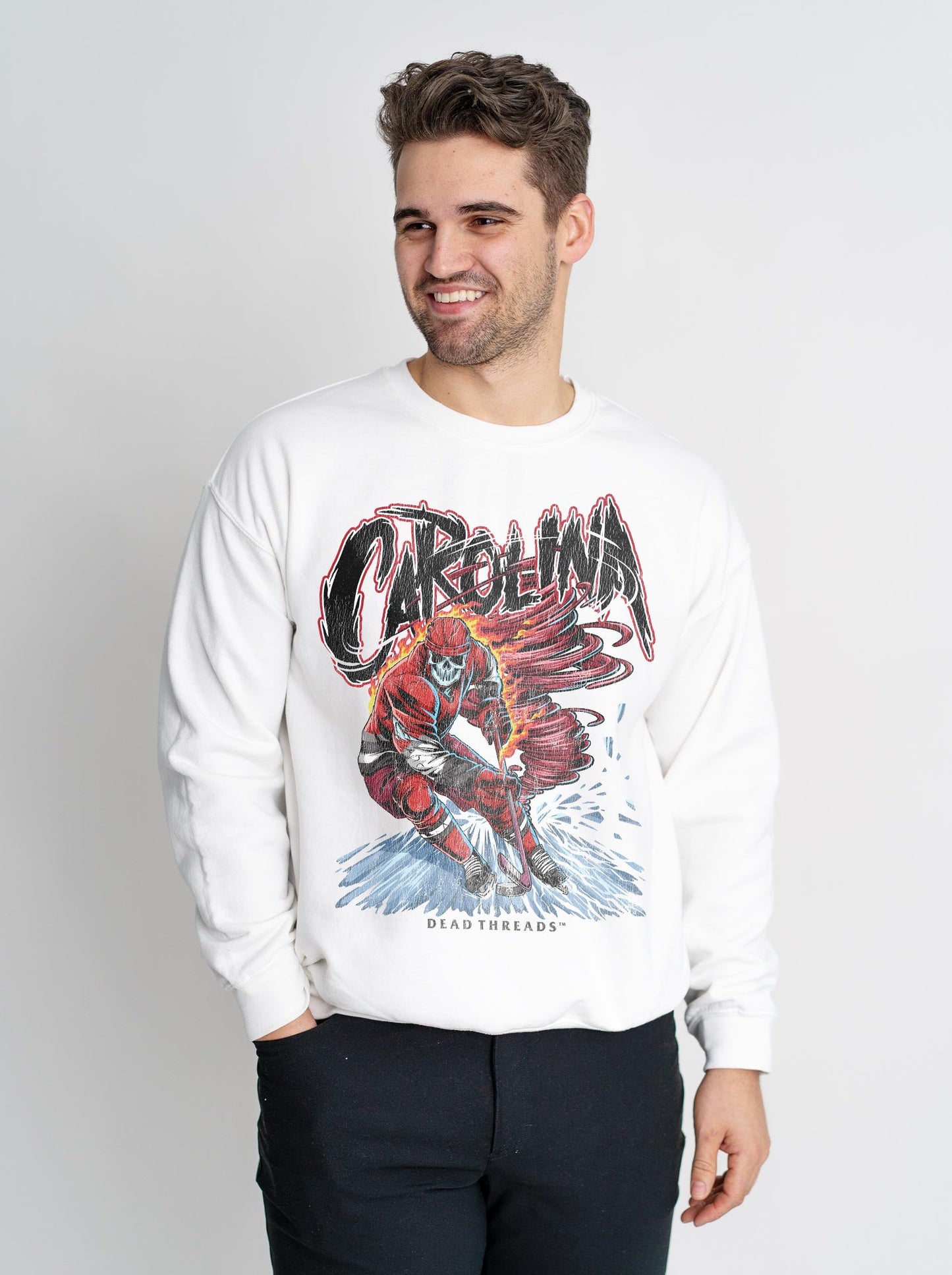 CAROLINA HOCKEY CREWNECK SWEATSHIRT – Sweatshirt – Dead Threads Apparel