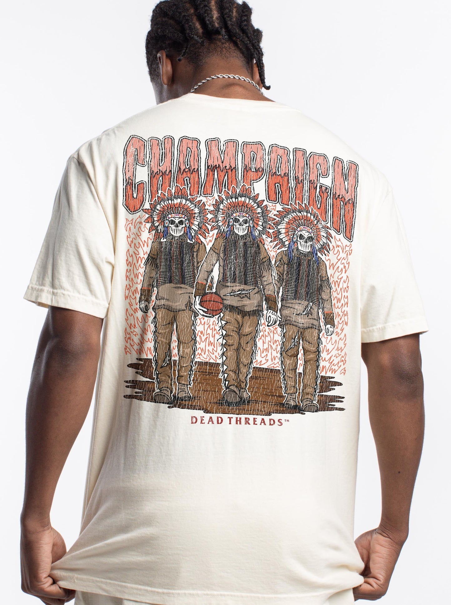CHAMPAIGN BASKETBALL - “3 SKULL” PREMIUM T - SHIRT – T-Shirt – Dead Threads Apparel