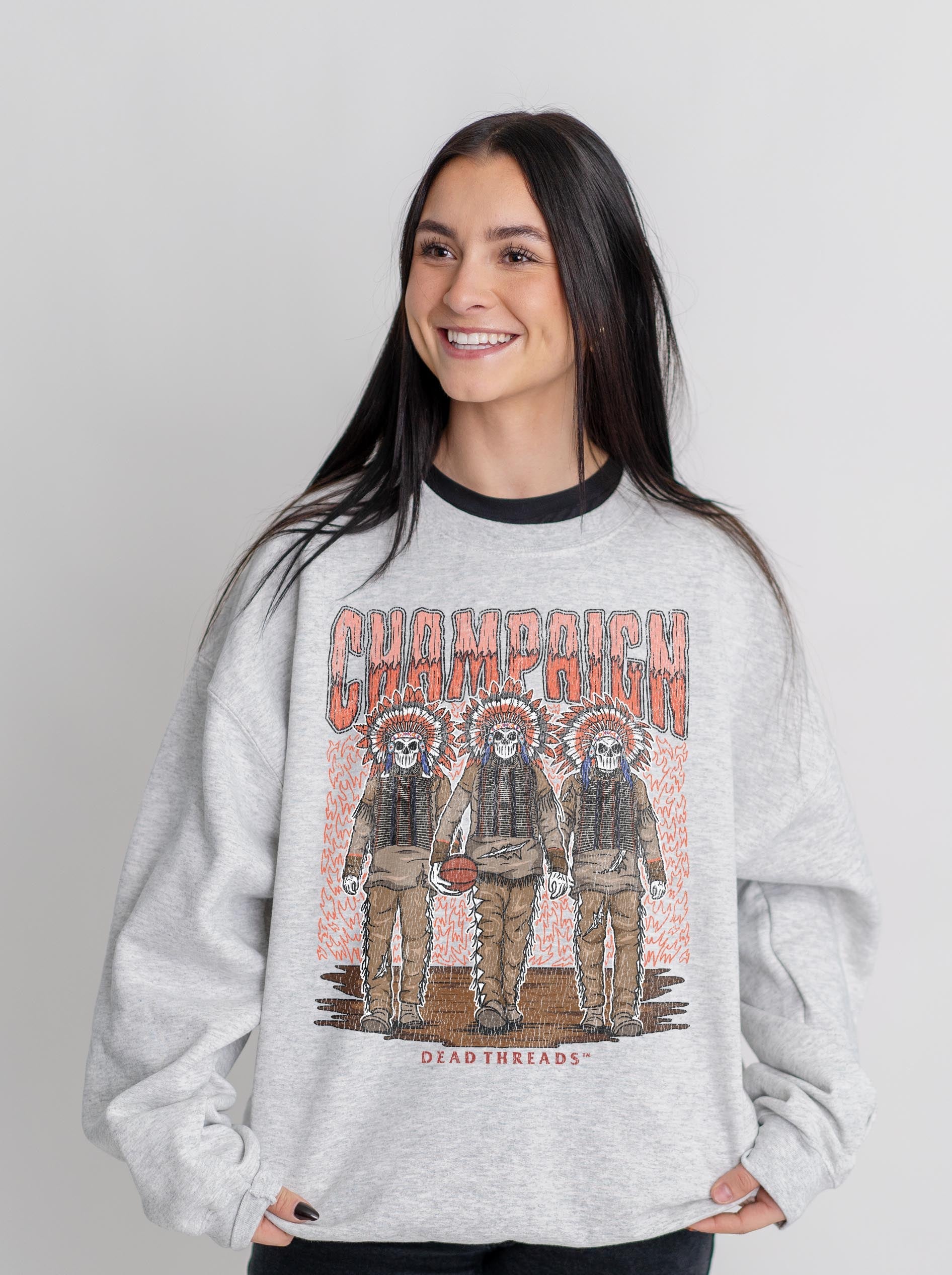 CHAMPAIGN BASKETBALL CREWNECK SWEATSHIRT – Sweatshirt – Dead Threads Apparel