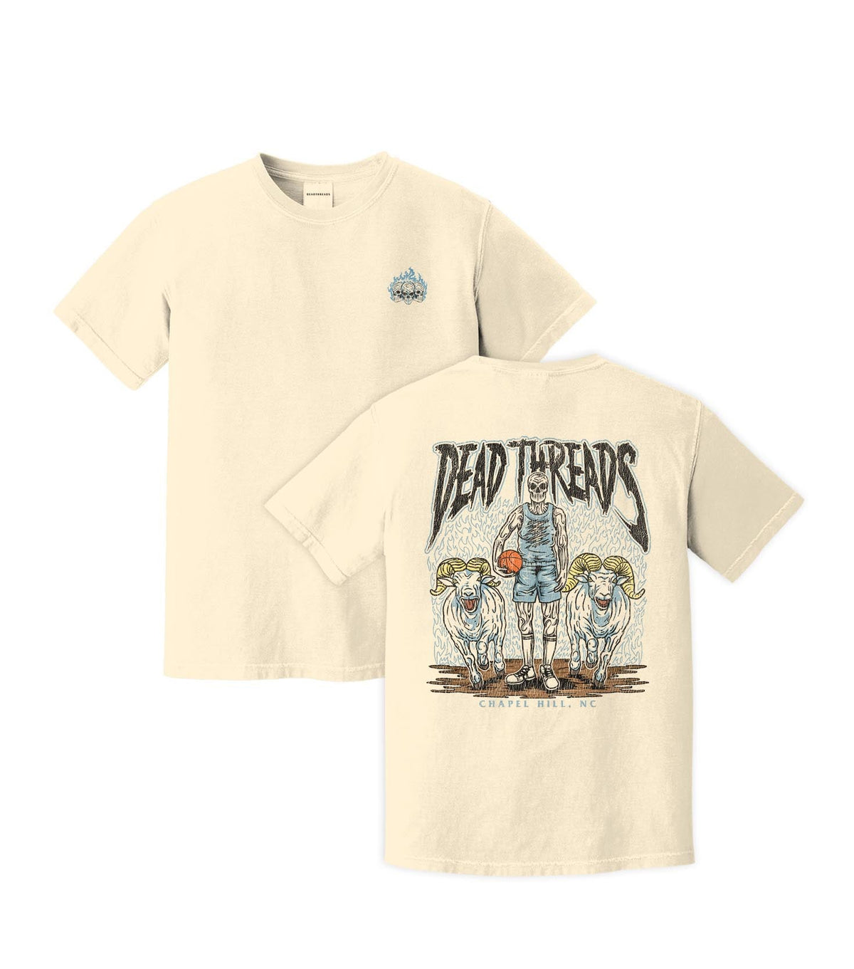 CHAPEL HILL BASKETBALL - “3 SKULL” PREMIUM T-SHIRT – T-Shirt – Dead Threads Apparel