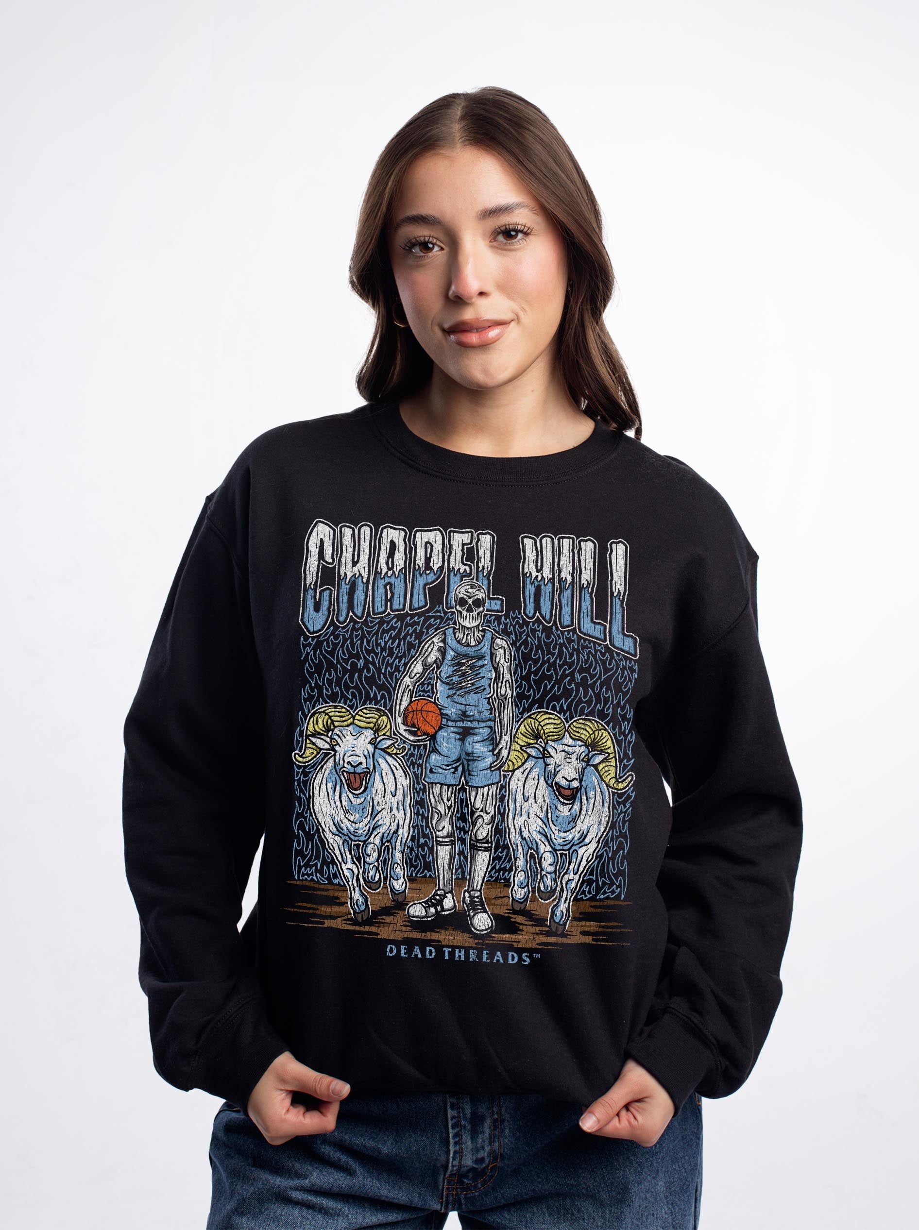 CHAPEL HILL BASKETBALL CREWNECK SWEATSHIRT – Sweatshirt – Dead Threads Apparel
