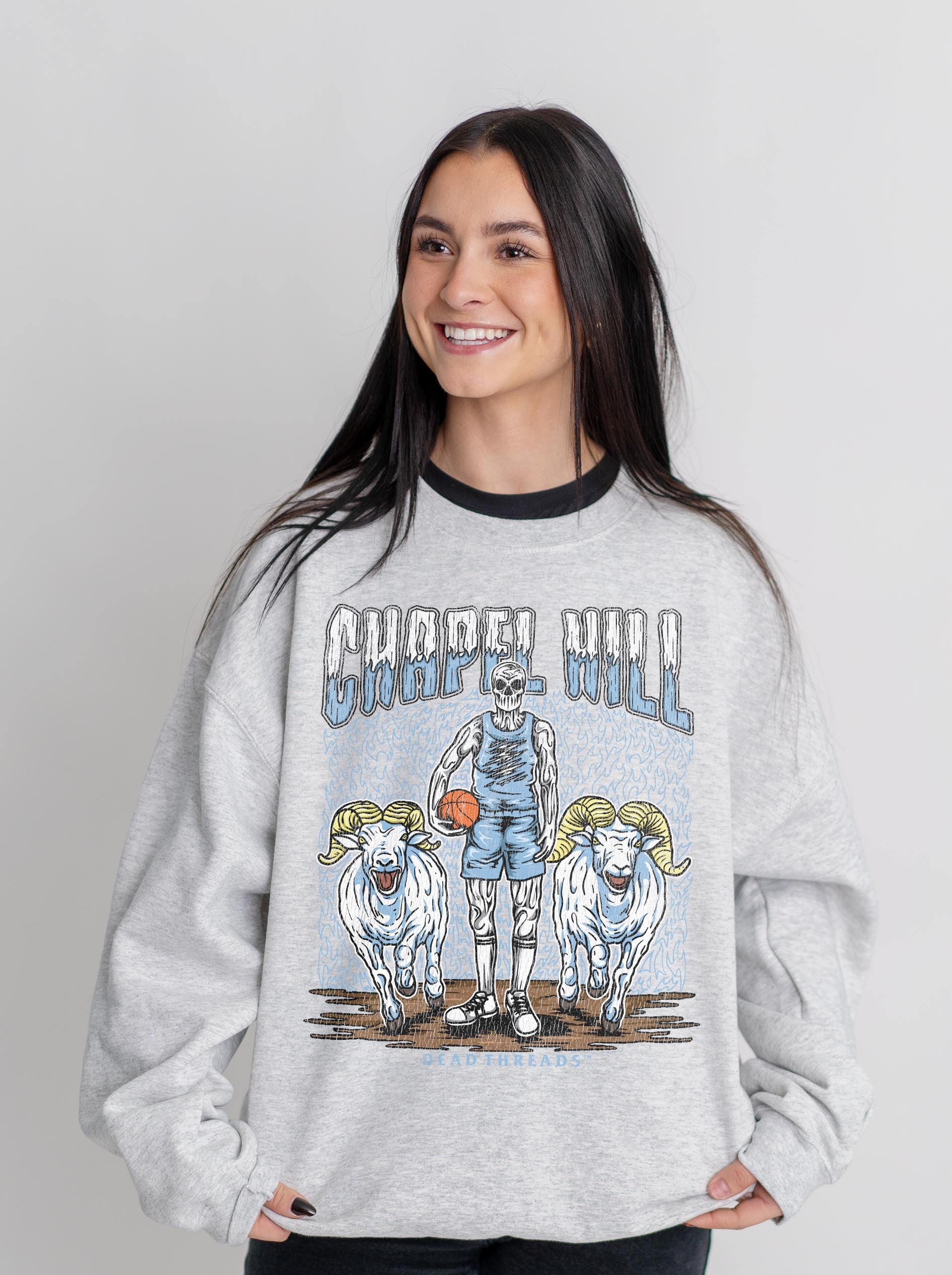 CHAPEL HILL BASKETBALL CREWNECK SWEATSHIRT – Sweatshirt – Dead Threads Apparel