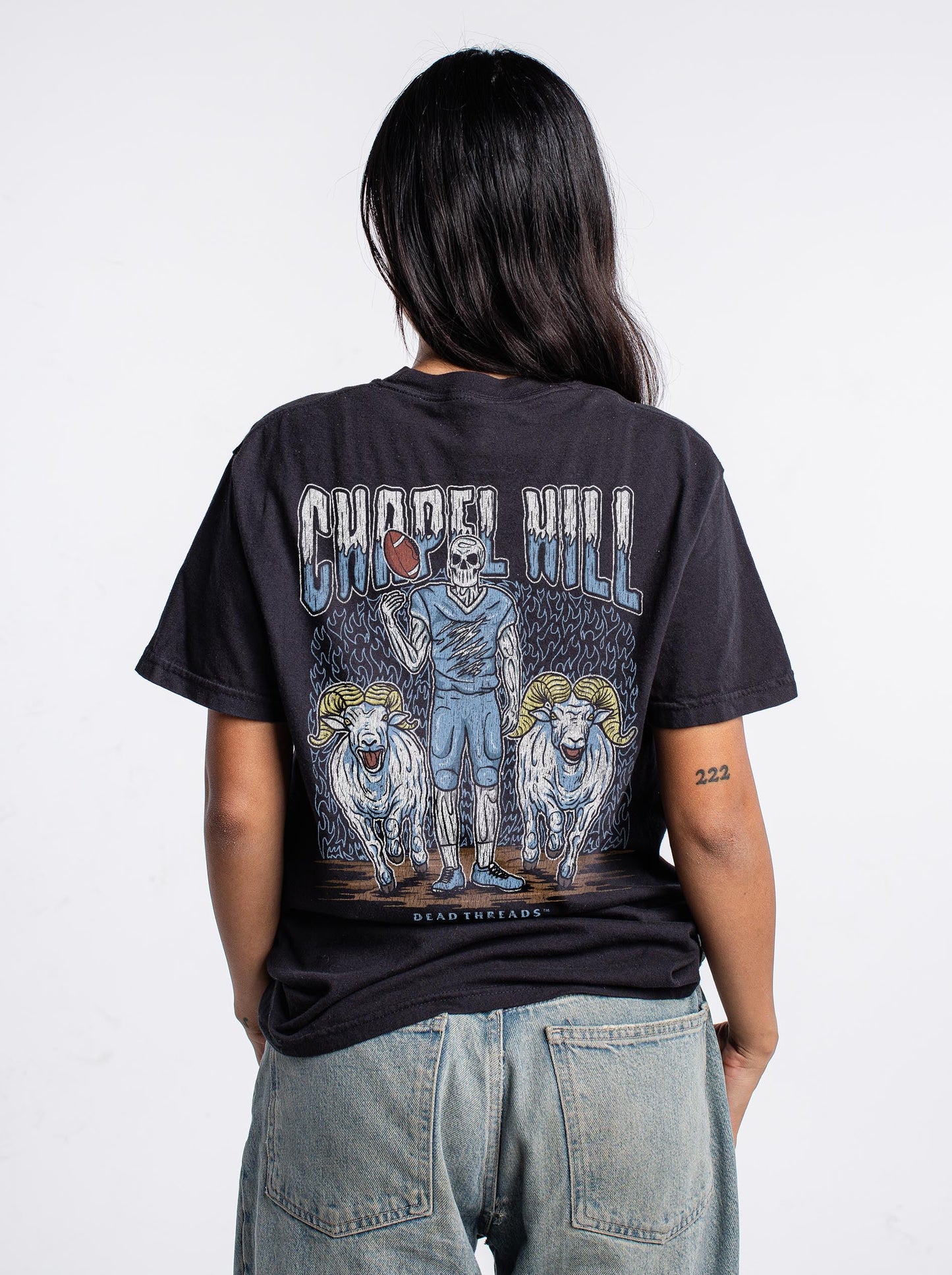 CHAPEL HILL FOOTBALL - “3 SKULL” PREMIUM T - SHIRT – T-Shirt – Dead Threads Apparel