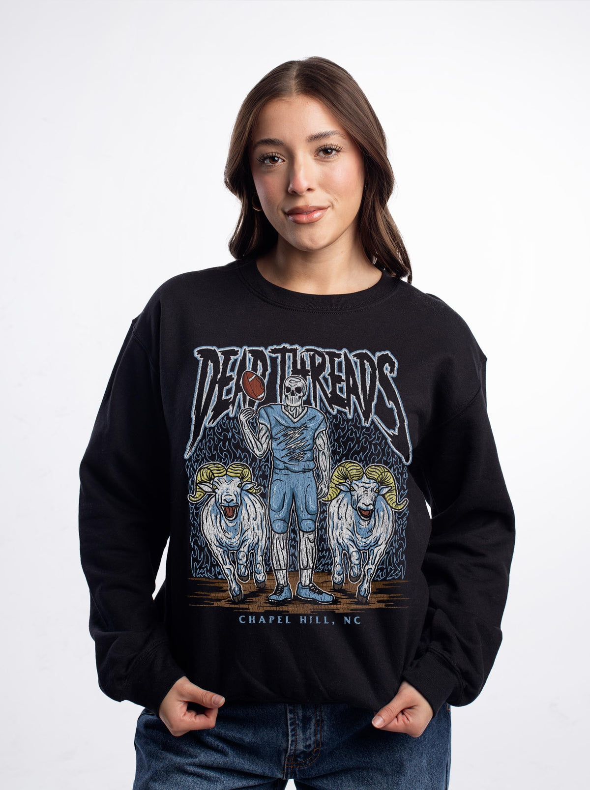 CHAPEL HILL FOOTBALL - CREWNECK SWEATSHIRT – Sweatshirt – Dead Threads Apparel