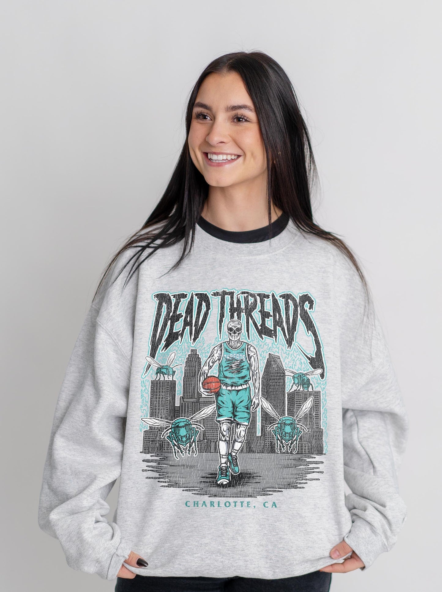 CHARLOTTE BASKETBALL - CREWNECK SWEATSHIRT – Sweatshirt – Dead Threads Apparel
