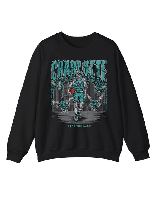 CHARLOTTE BASKETBALL CREWNECK SWEATSHIRT – Sweatshirt – Dead Threads Apparel