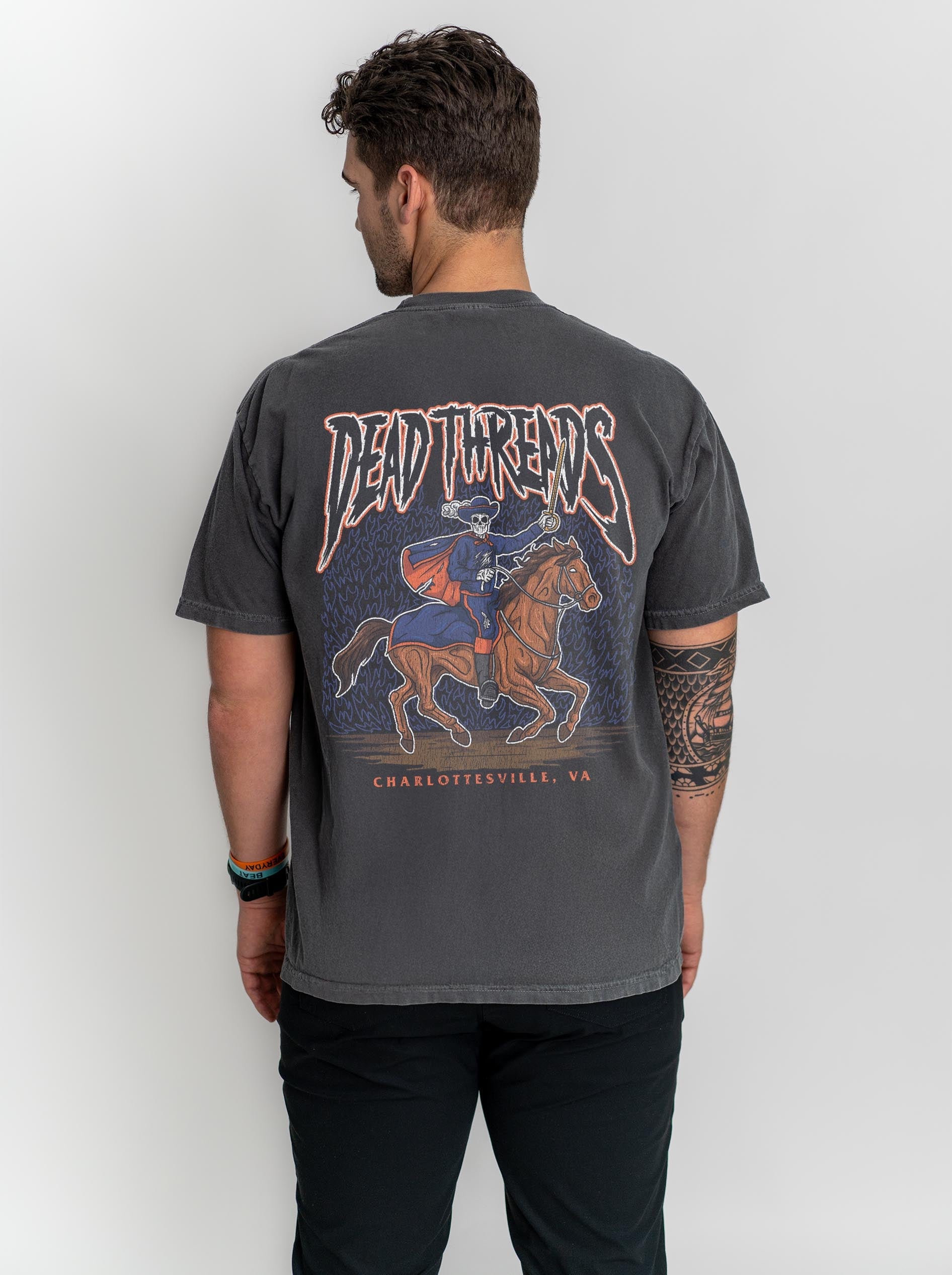 CHARLOTTESVILLE - “3 SKULL” PREMIUM T-SHIRT – T-Shirt – Dead Threads Apparel