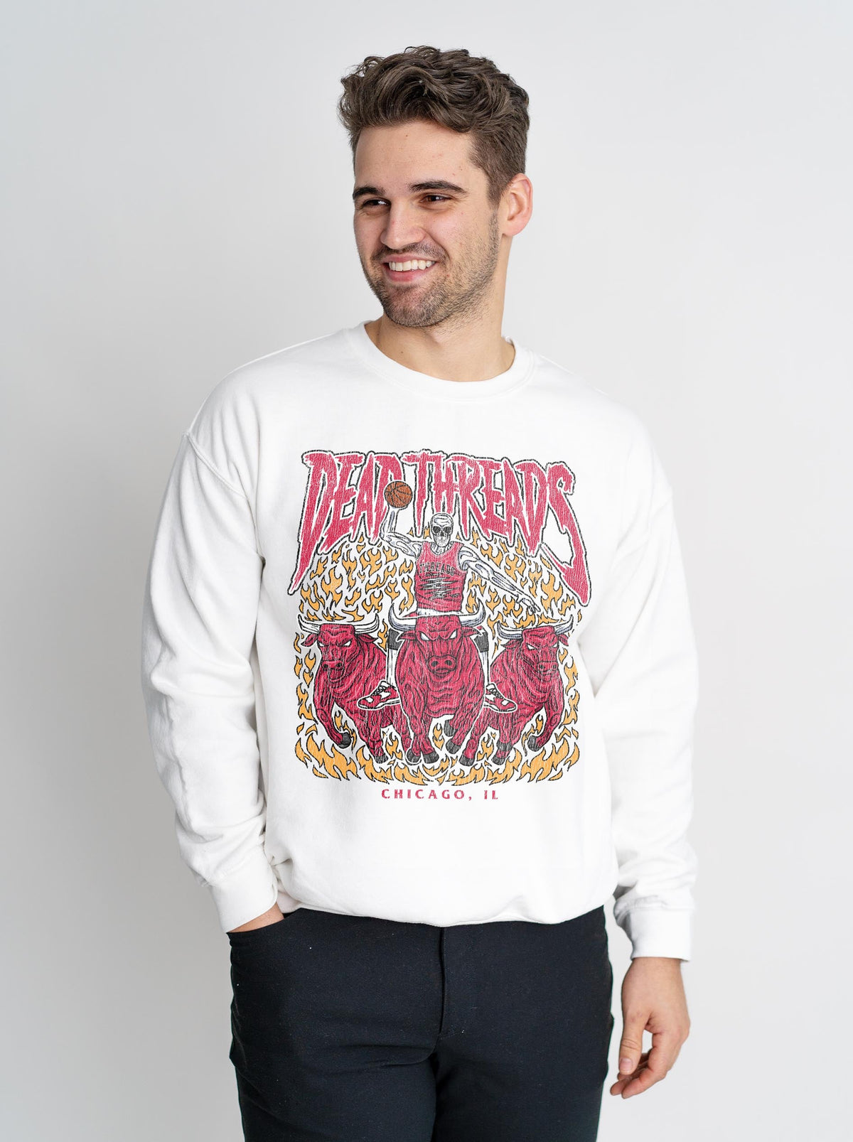 CHICAGO BASKETBALL - CREWNECK SWEATSHIRT – Sweatshirt – Dead Threads Apparel