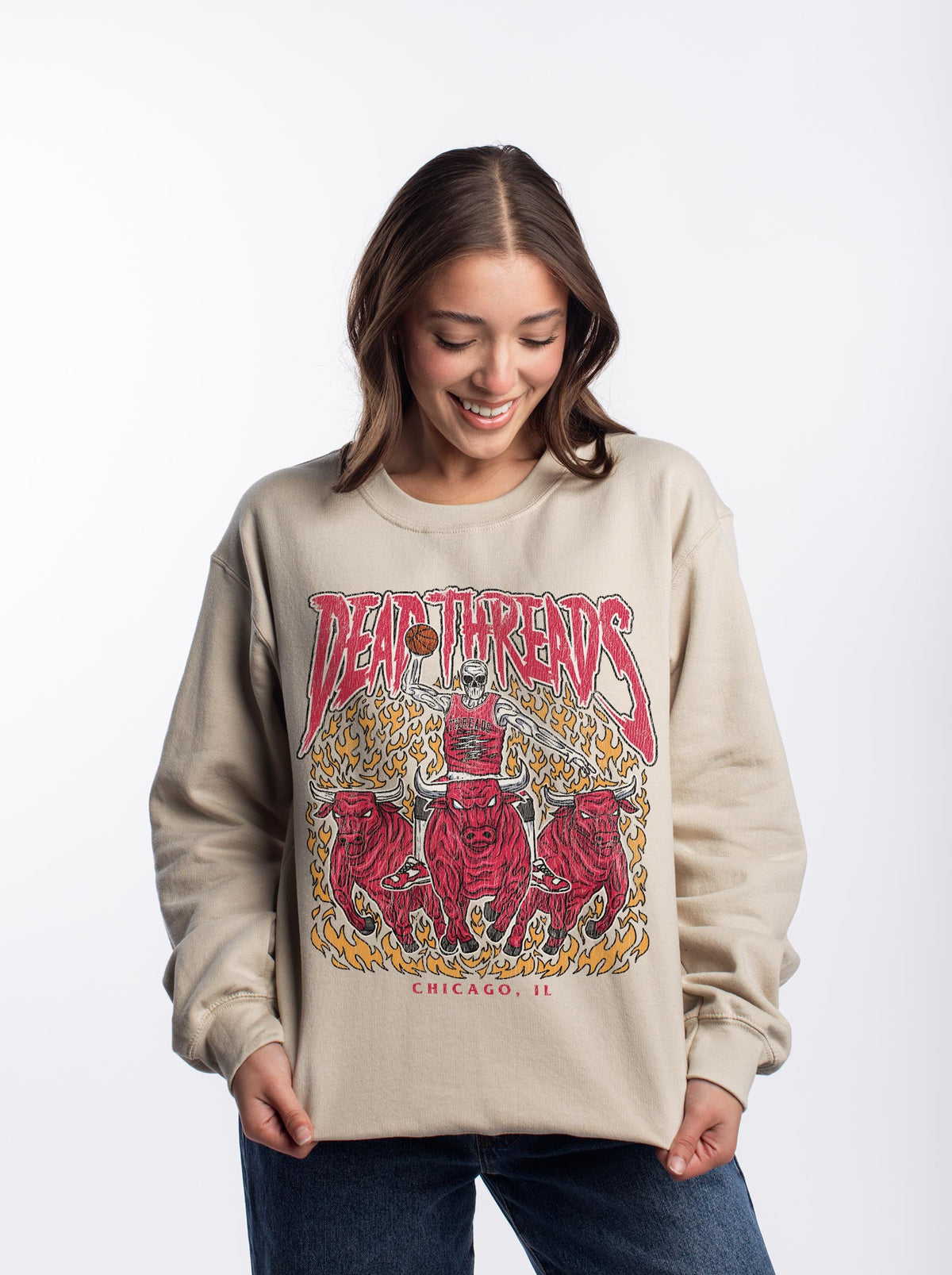 CHICAGO BASKETBALL - CREWNECK SWEATSHIRT – Sweatshirt – Dead Threads Apparel