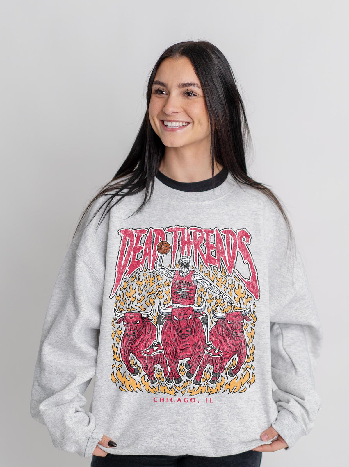 CHICAGO BASKETBALL - CREWNECK SWEATSHIRT – Sweatshirt – Dead Threads Apparel