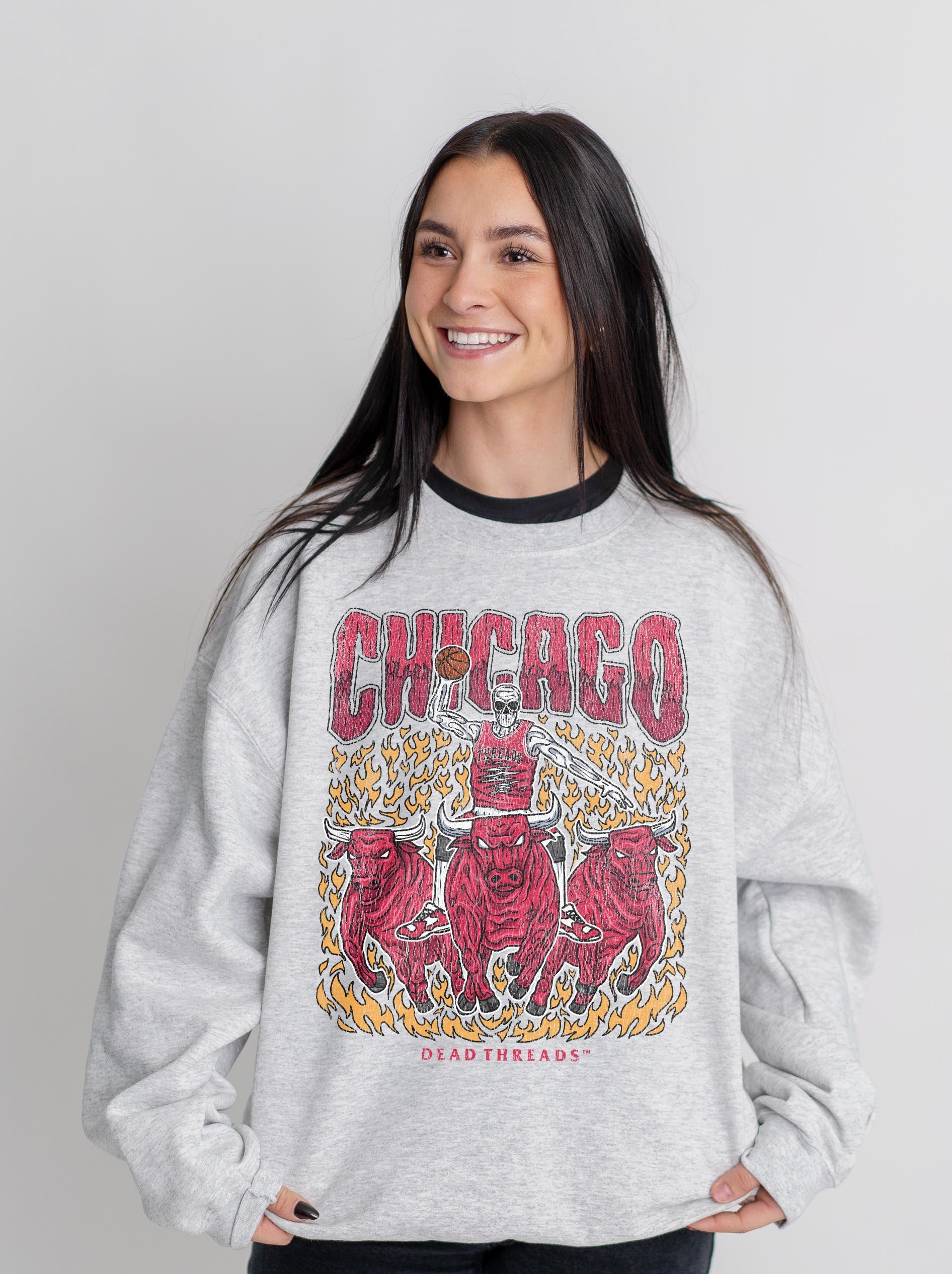 CHICAGO BASKETBALL CREWNECK SWEATSHIRT – Sweatshirt – Dead Threads Apparel