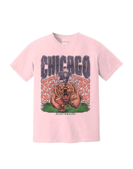 CHICAGO FOOTBALL v1 - PINK – T-Shirt – Dead Threads Apparel