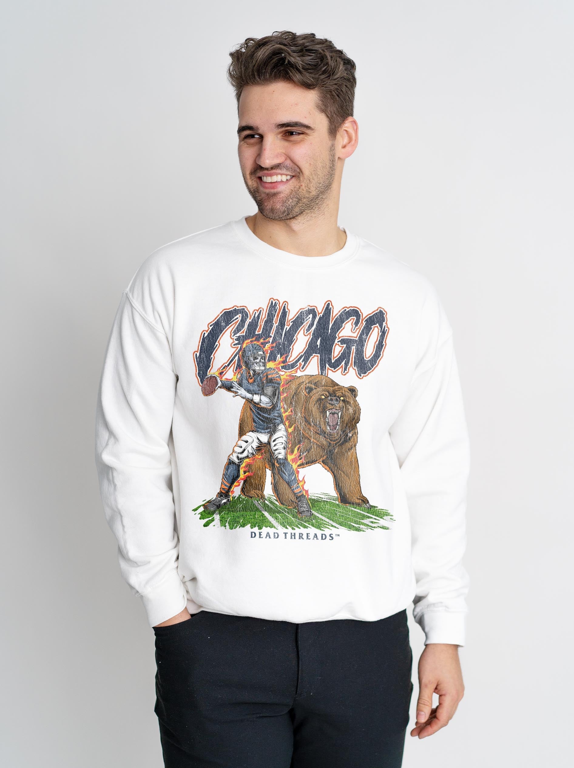 CHICAGO FOOTBALL v2 CREWNECK SWEATSHIRT – Sweatshirt – Dead Threads Apparel