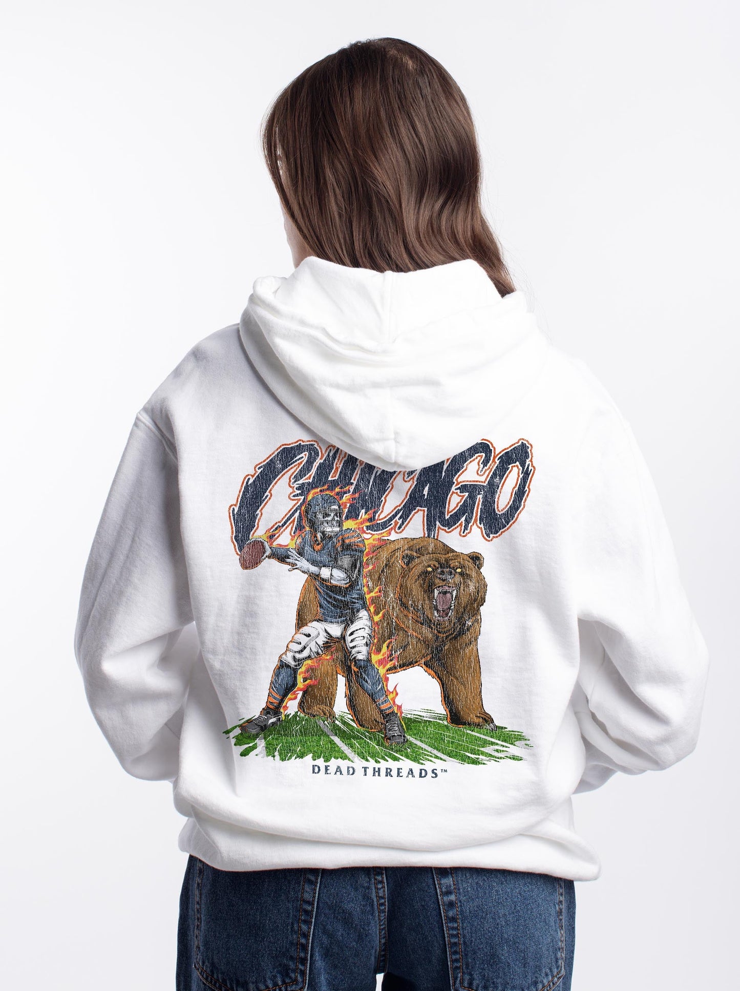CHICAGO FOOTBALL v2 - “DT ESSENTIAL" HOODIE – Hoodie – Dead Threads Apparel