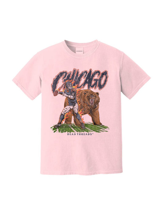 CHICAGO FOOTBALL v2 - PINK – T-Shirt – Dead Threads Apparel