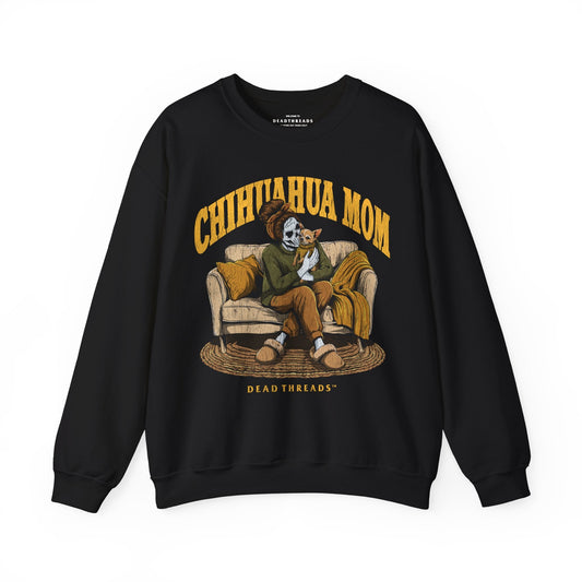 CHIHUAHUA MOM - CREWNECK SWEATSHIRT – Sweatshirt – Dead Threads Apparel