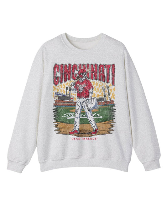 CINCINNATI BASEBALL CREWNECK SWEATSHIRT – Sweatshirt – Dead Threads Apparel