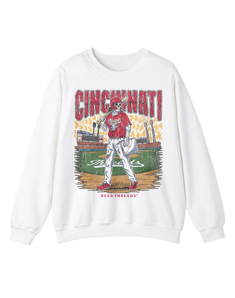 CINCINNATI BASEBALL CREWNECK SWEATSHIRT – Sweatshirt – Dead Threads Apparel